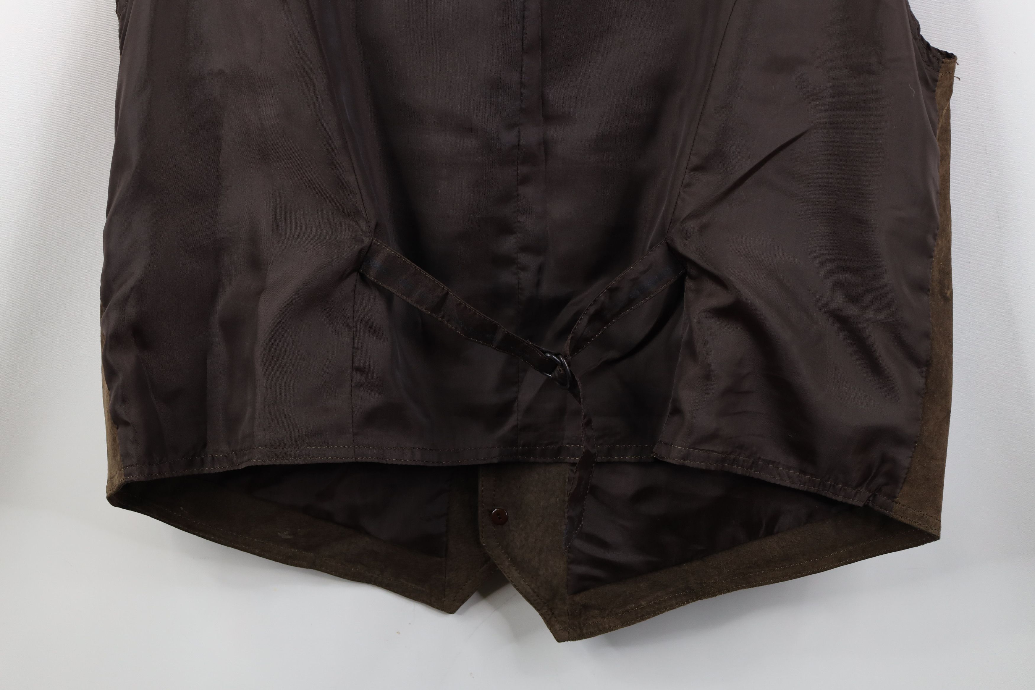 Vintage Vintage 90s Streetwear Suede Leather Buckle Back Vest Jacket Size US XL / EU 56 / 4 - 15 Thumbnail