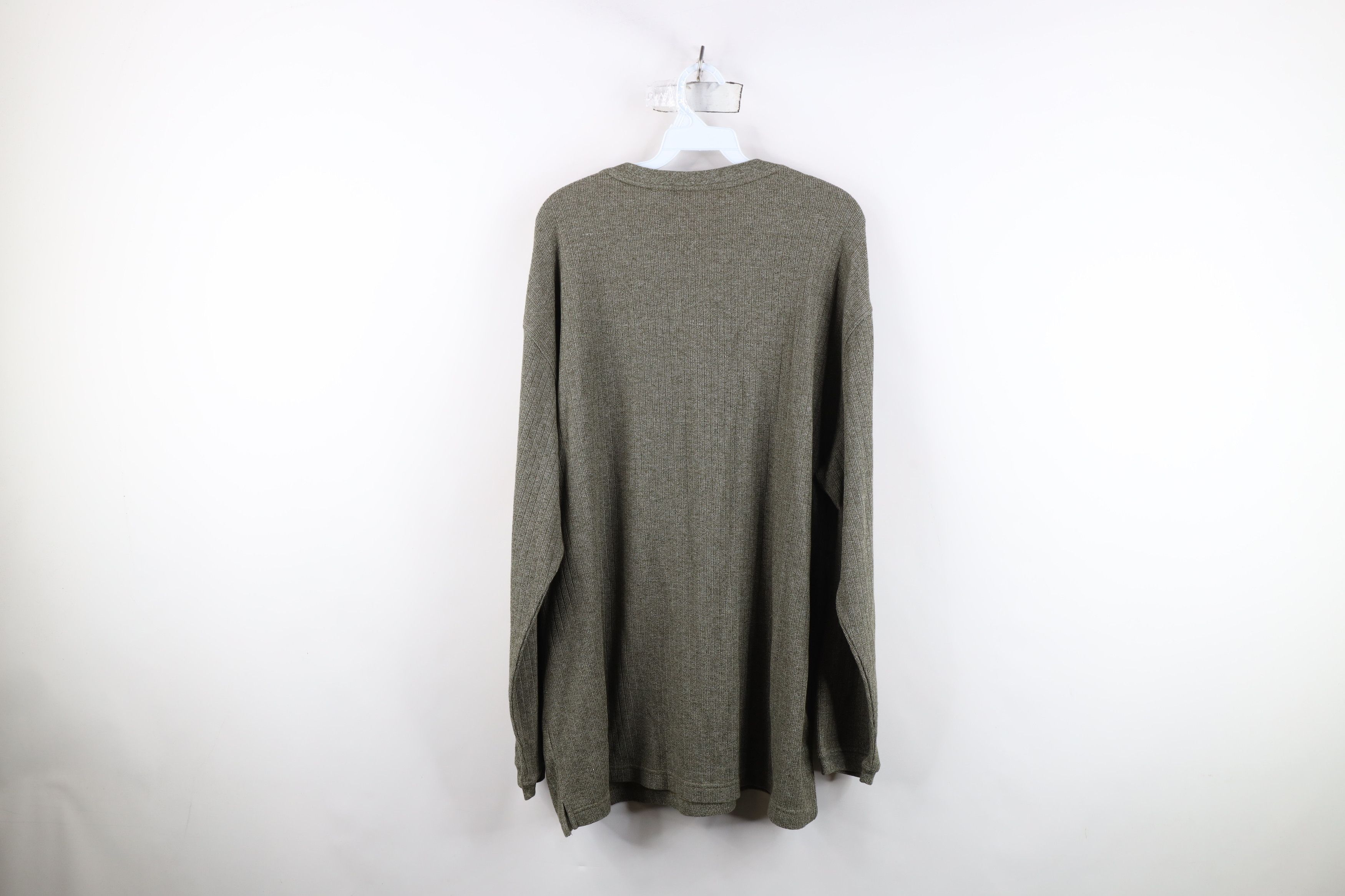 Vintage Vintage 90s Streetwear Ribbed Long Sleeve Henley T-Shirt Size US XL / EU 56 / 4 - 8 Thumbnail