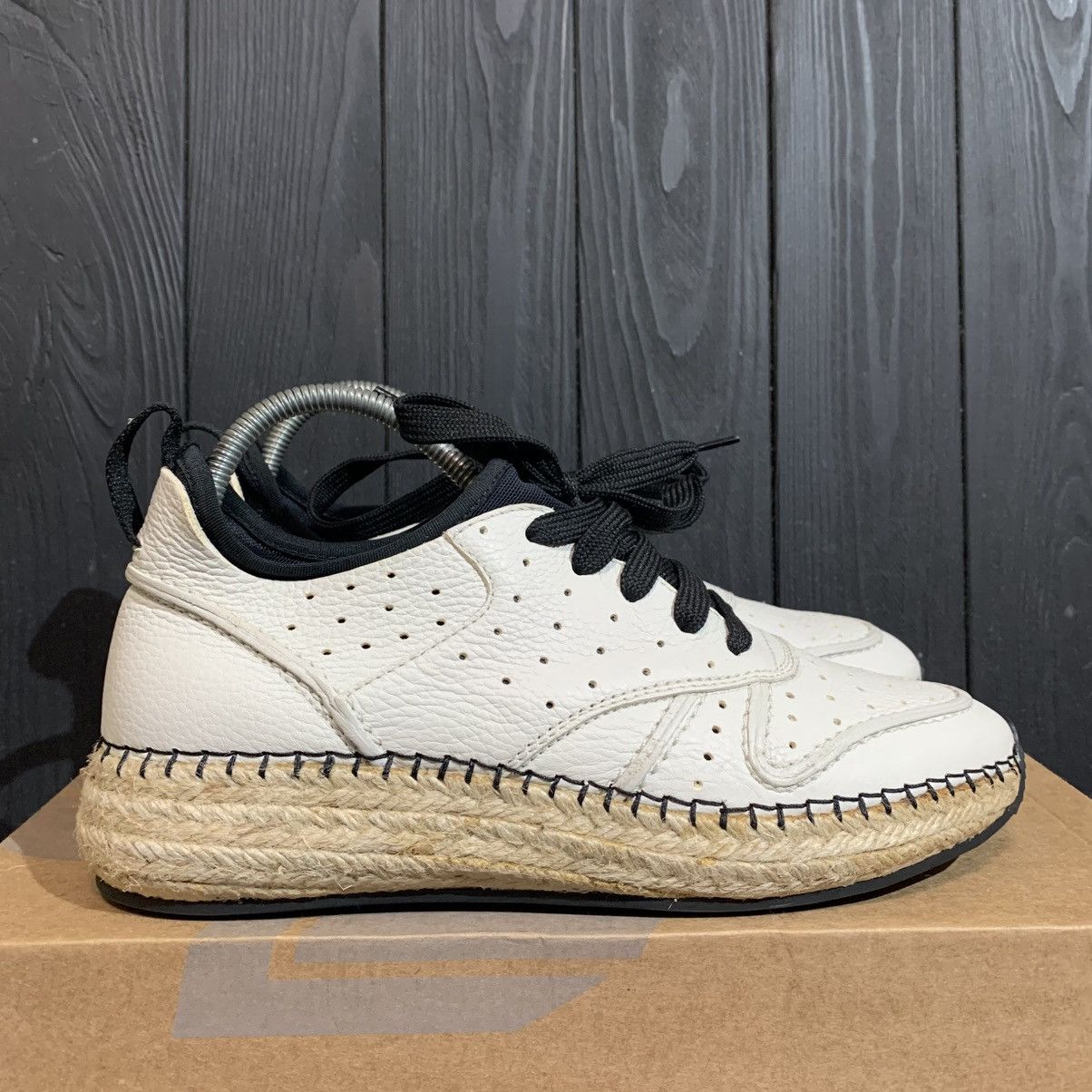 Tod's Tod’s White Leather Sneakers with Rope Heel Size 36.5 Size US 6.5 / IT 36.5 - 1 Thumbnail