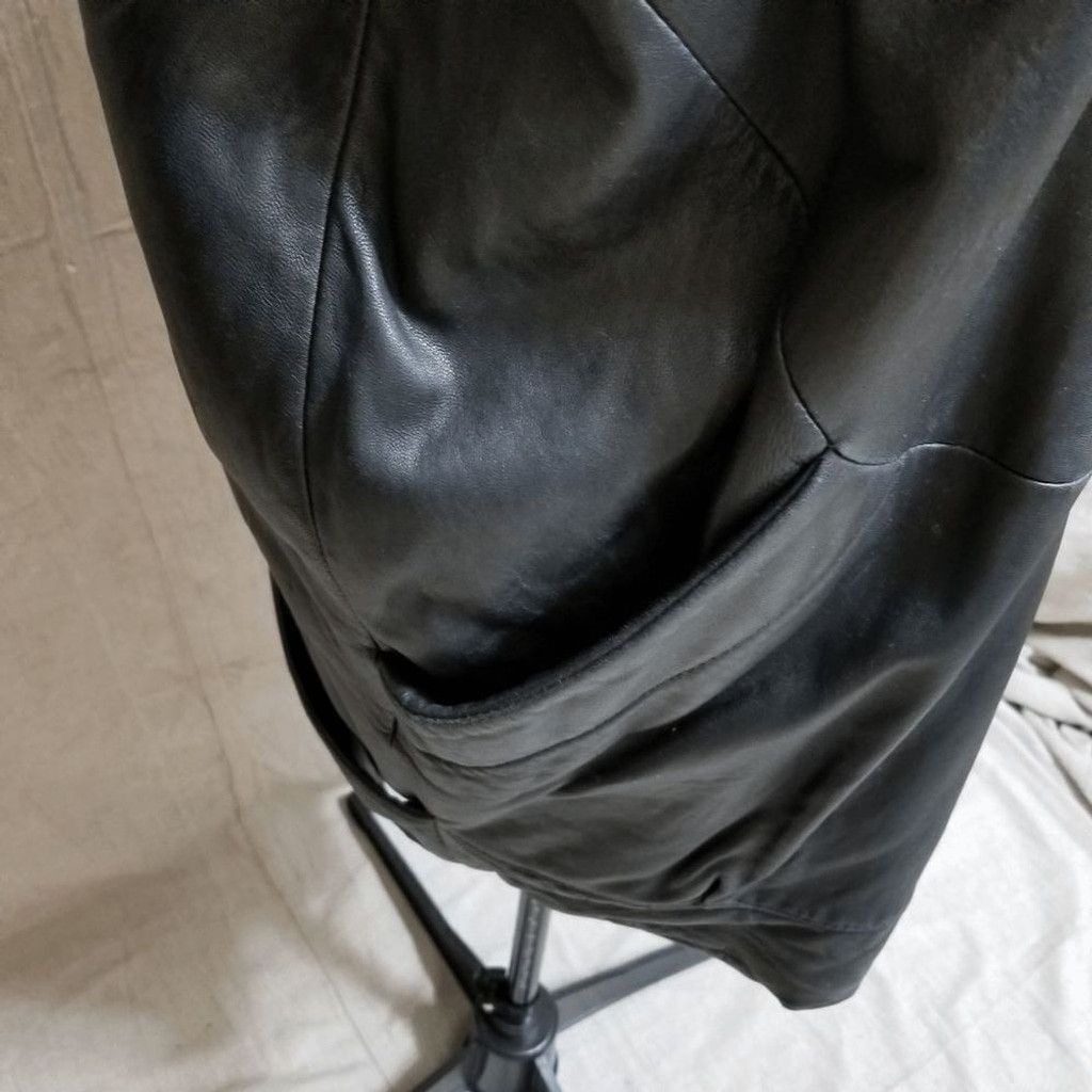 Vintage Verducci buttoned neck long leather jacket sz M 226 Size M / US 6-8 / IT 42-44 - 6 Thumbnail