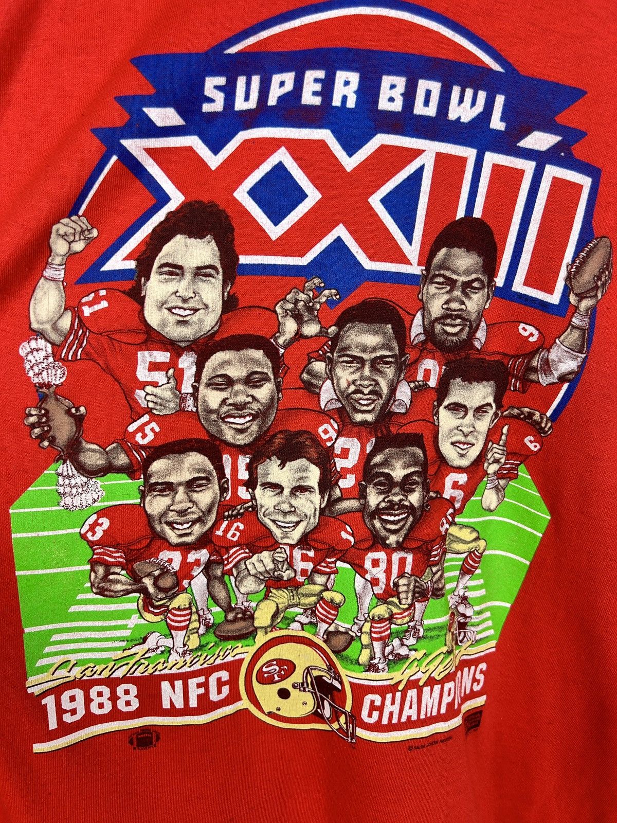 Salem Sportswear 80s Salem San Francisco 49ERS Super Bowl 1988 T-Shirt Size US L / EU 52-54 / 3 - 2 Thumbnail