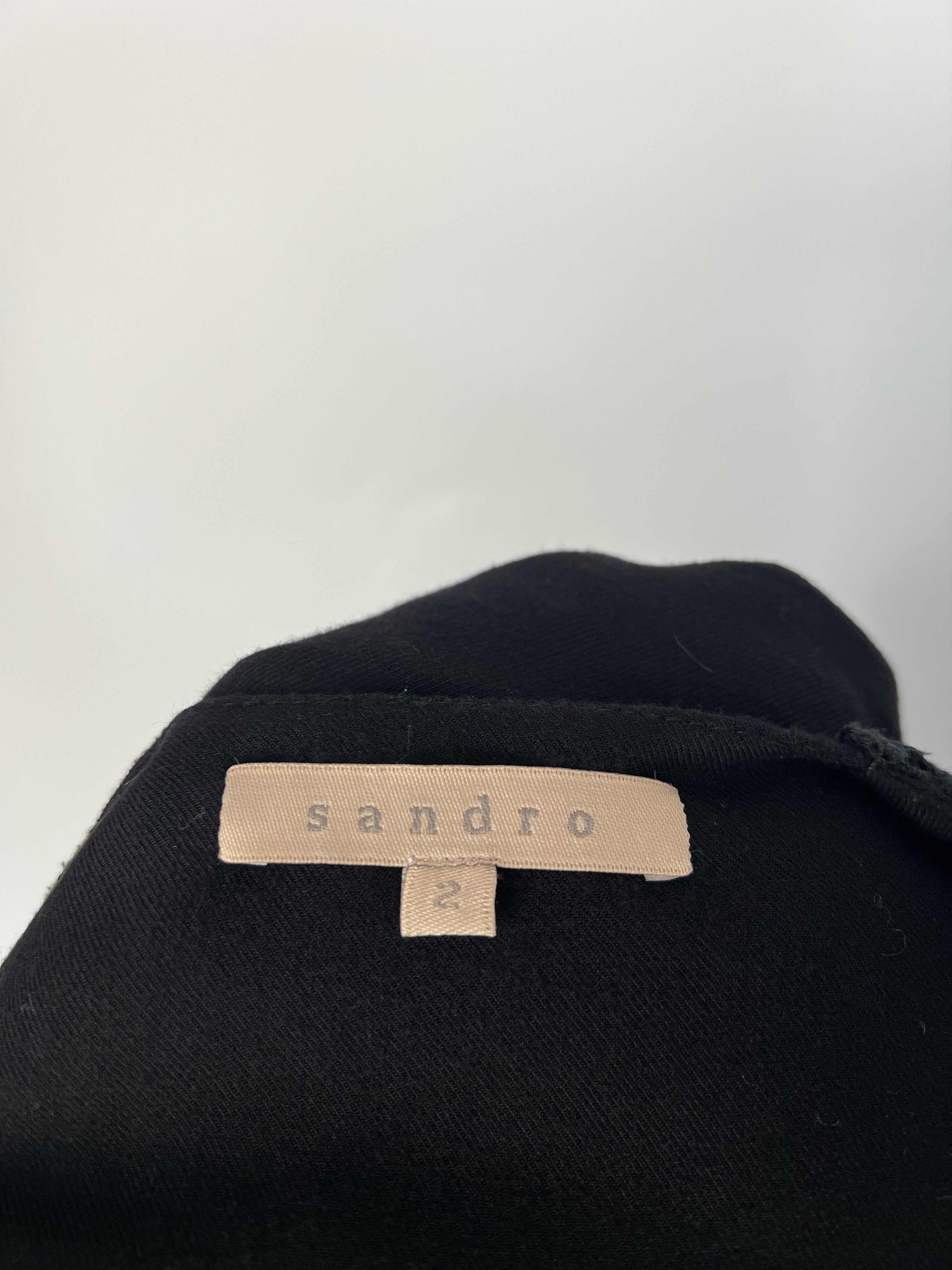 Sandro Sandro Vintage Black V-Neck Short Dress Size 2 Size M / US 6-8 / IT 42-44 - 11 Thumbnail