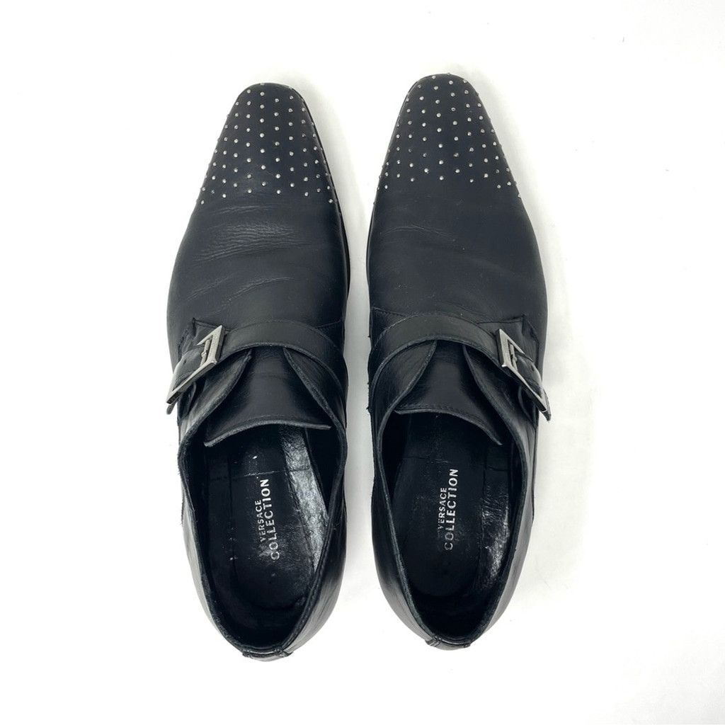 Versace Versace Studded Toe Black Leather Monk Dress Shoes Size 41 Size US 8 / EU 41 - 5 Thumbnail