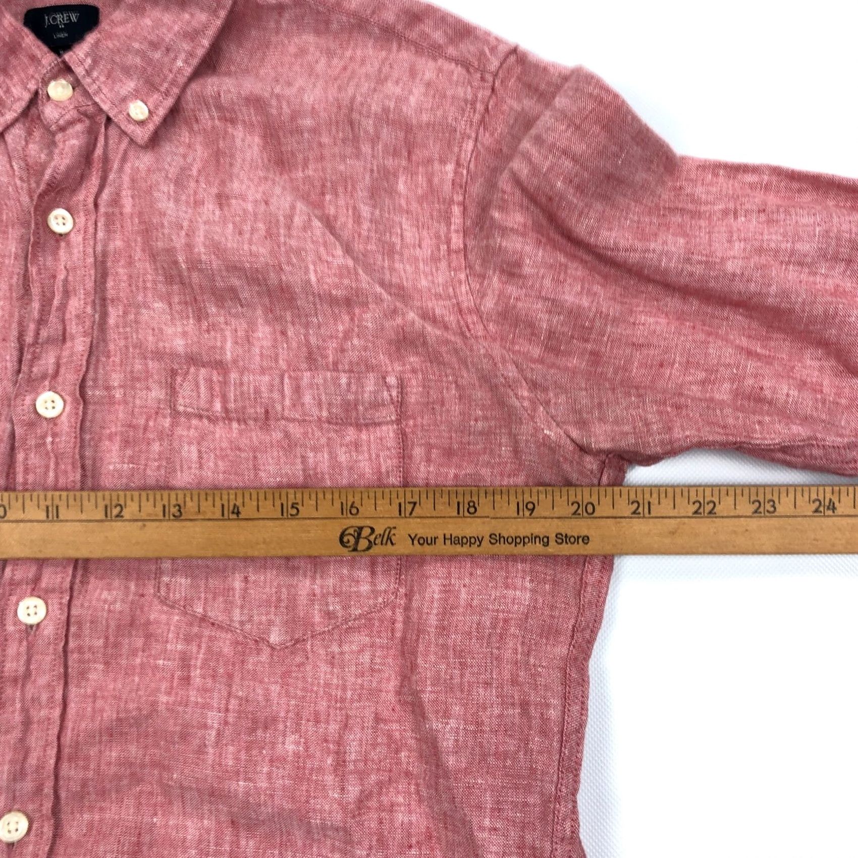 J.Crew VINTAGE J Crew Linen Shirt Mens M Slim Fit Nantucket Red Preppy Coastal Size US M / EU 48-50 / 2 - 5 Thumbnail