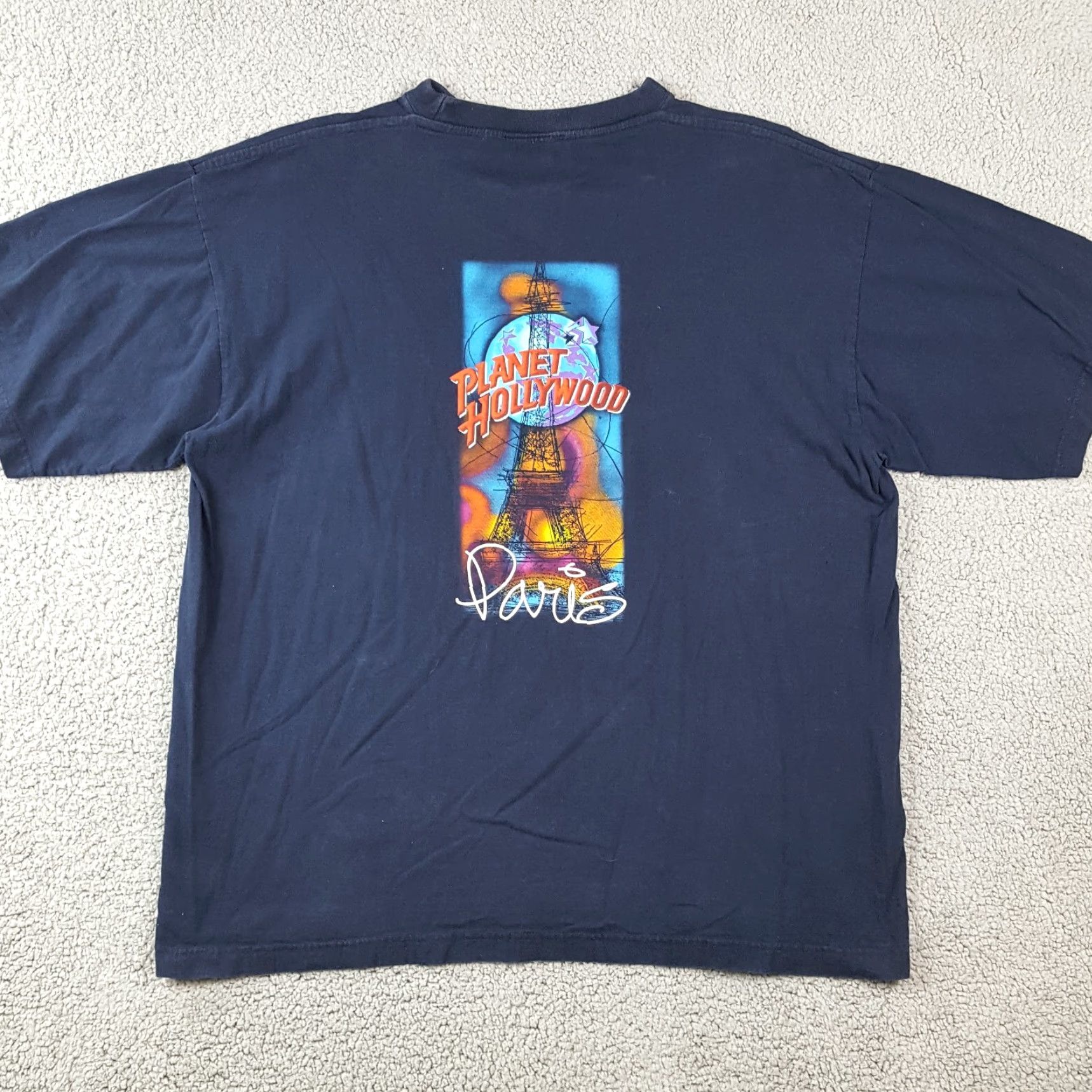 Planet Hollywood VINTAGE Planet Hollywood T-Shirt Men XL Blue 90s Y2K Movie Retro Paris Embroidered Logo QC/ Cosmetics? Size US XL / EU 56 / 4 - 6 Thumbnail