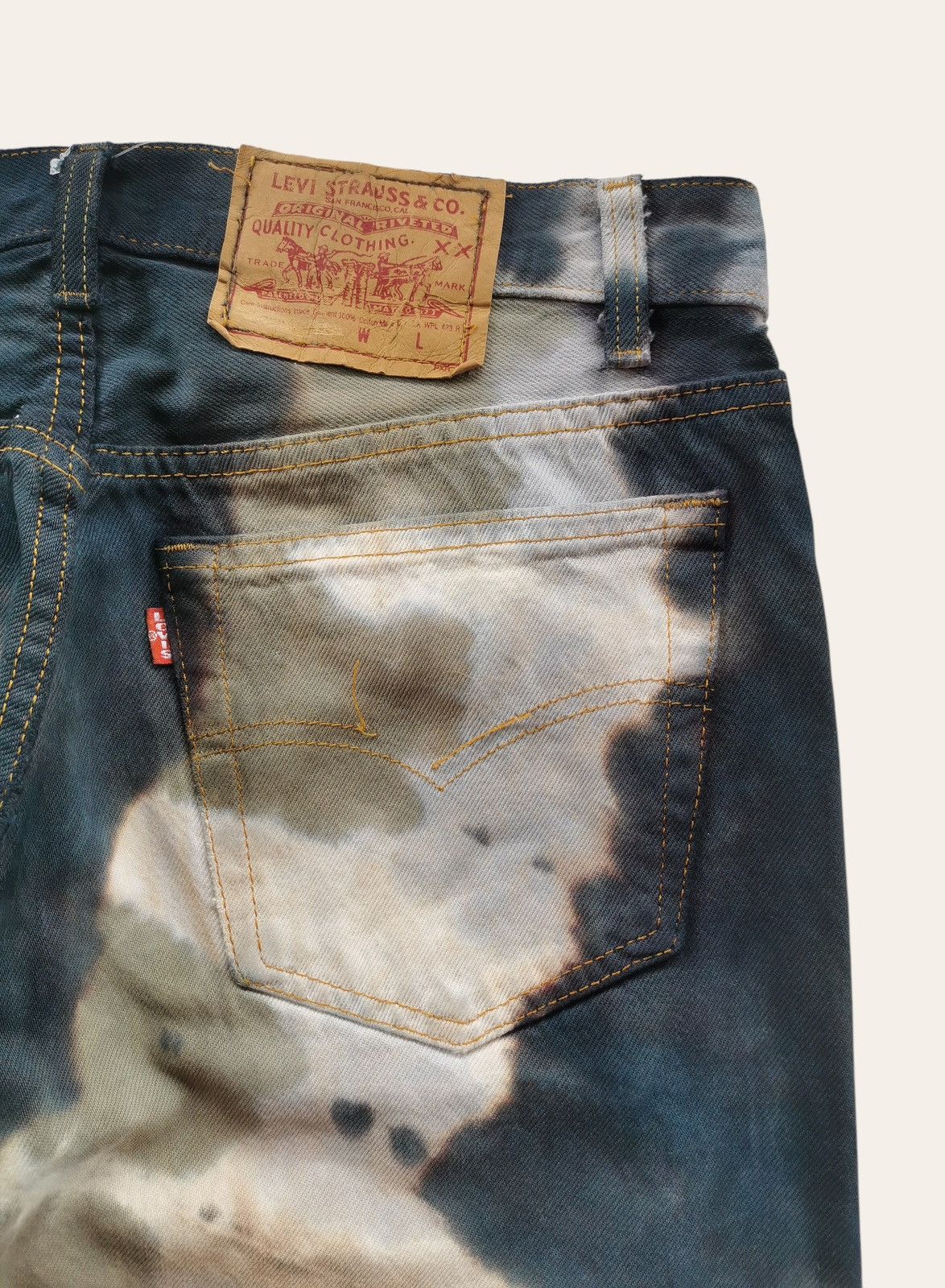 Levi's Vintage Levis 501 Bleach Tie Dye Denim Jeans Size US 32 / EU 48 - 12 Thumbnail