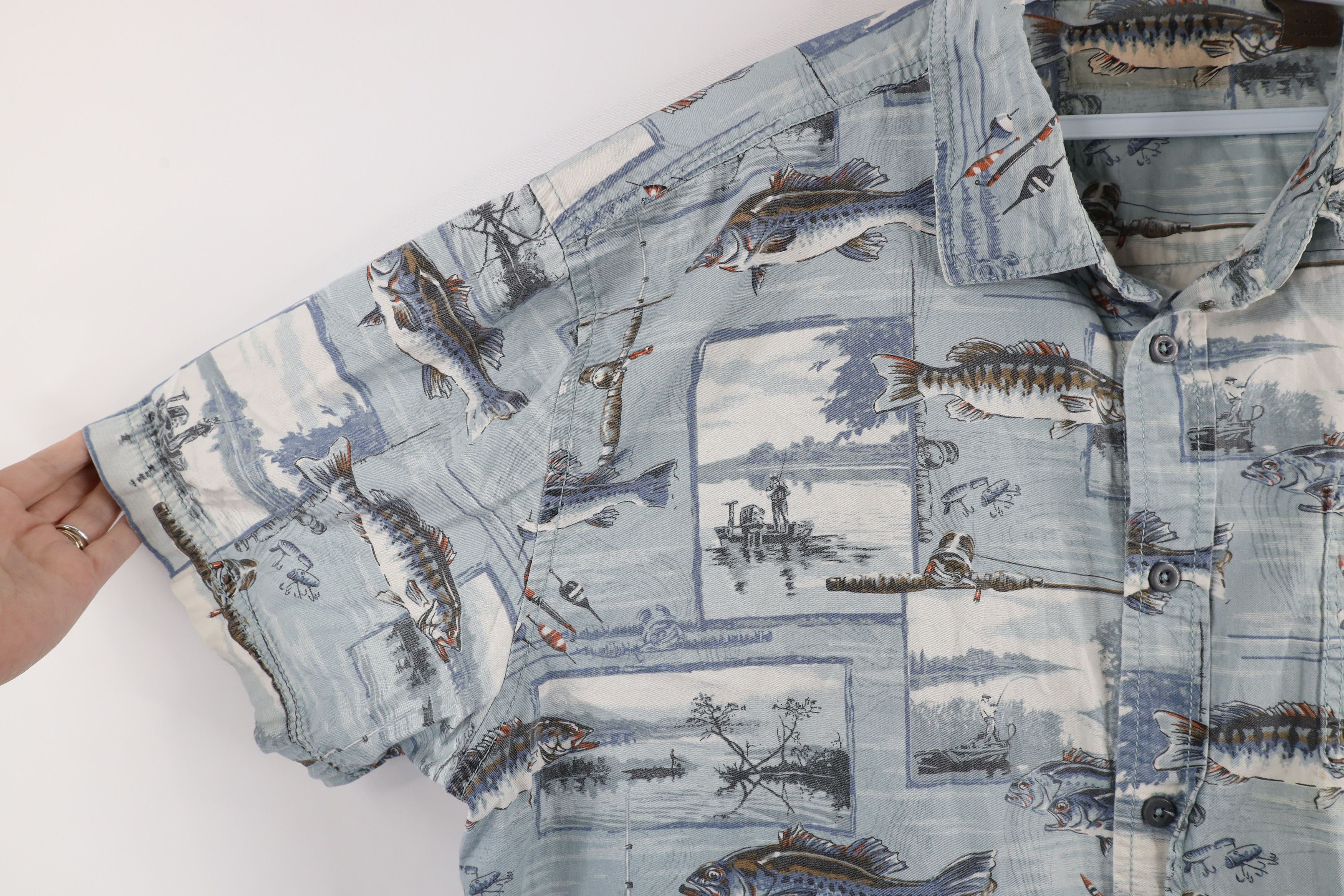 Vintage Vintage 90s Streetwear Over Print Short Sleeve Button Shirt Size US XL / EU 56 / 4 - 5 Thumbnail