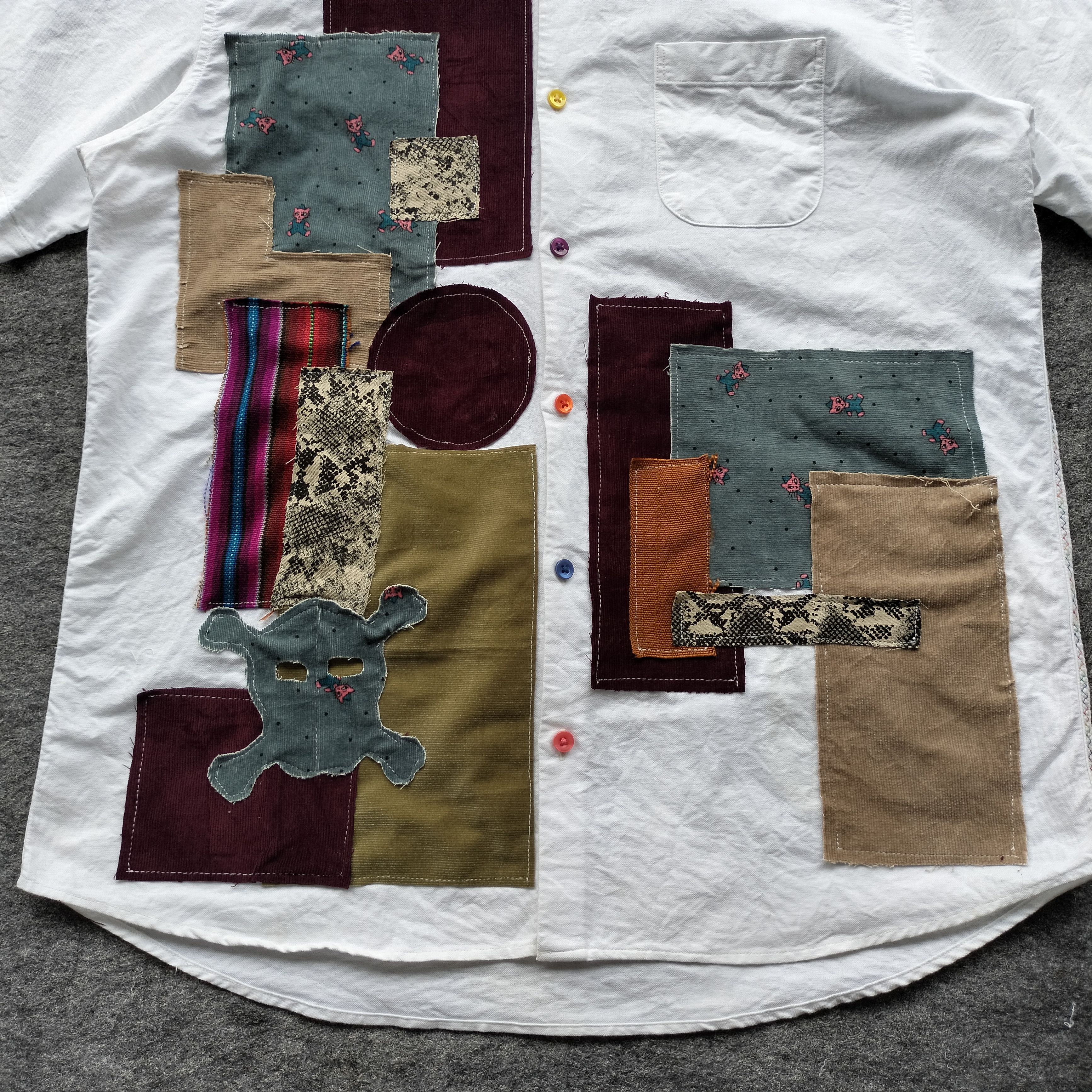 Beams Plus Rework Beams Japan patchwork ss shirt Size US XL / EU 56 / 4 - 5 Thumbnail