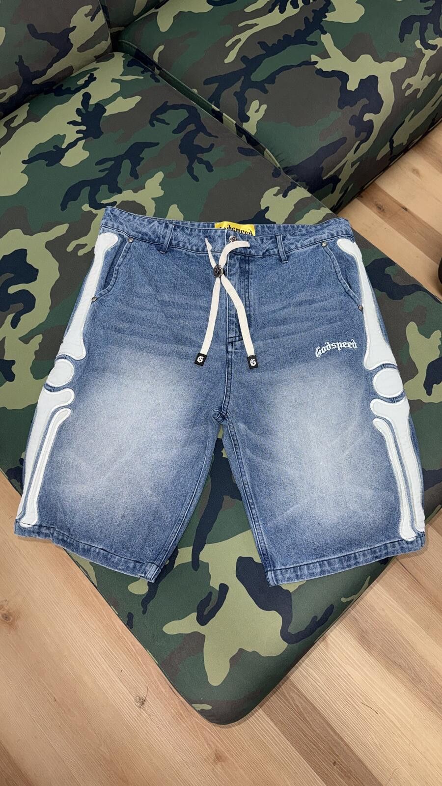 Godspeed Godspeed Blue Fémur Denim Shorts Size US 34 / EU 50 - 1 Thumbnail