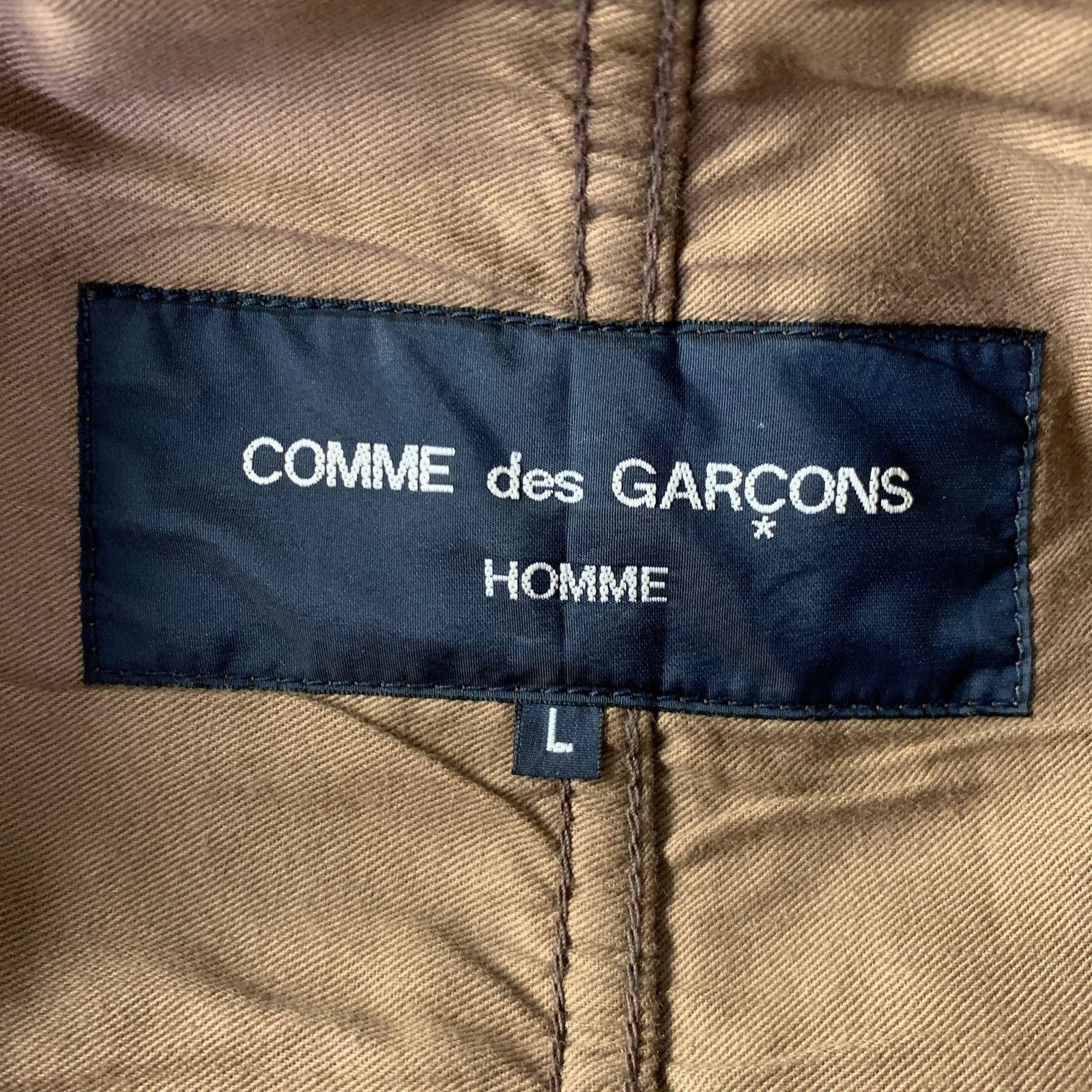 Comme des Garcons Homme COMME des GARCONS HOMME Distressed Cotton Peak Lapel Jacket Size US L / EU 52-54 / 3 - 6 Thumbnail