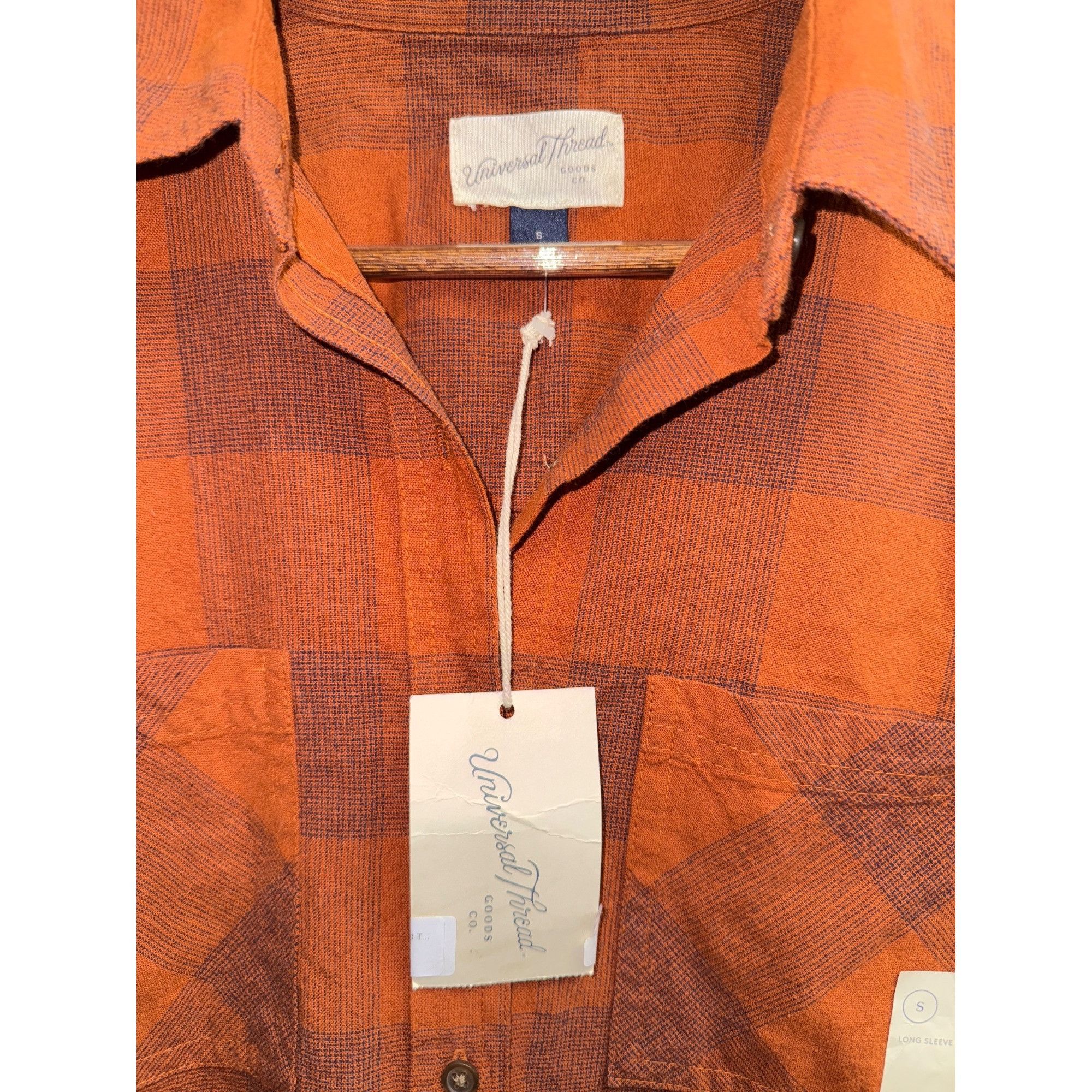 Other Plaid Long-Sleeve Orange Cotton Flannel Shirt from Universal Size S / US 4 / IT 40 - 7 Thumbnail
