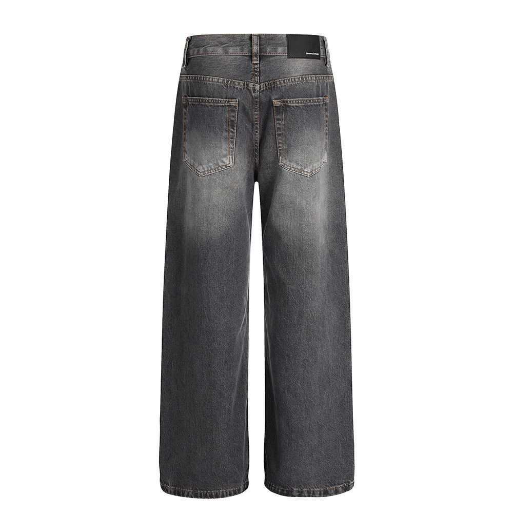 Jean American retro splatter loose straight leg flared jeans Size US 32 / EU 48 - 2 Thumbnail