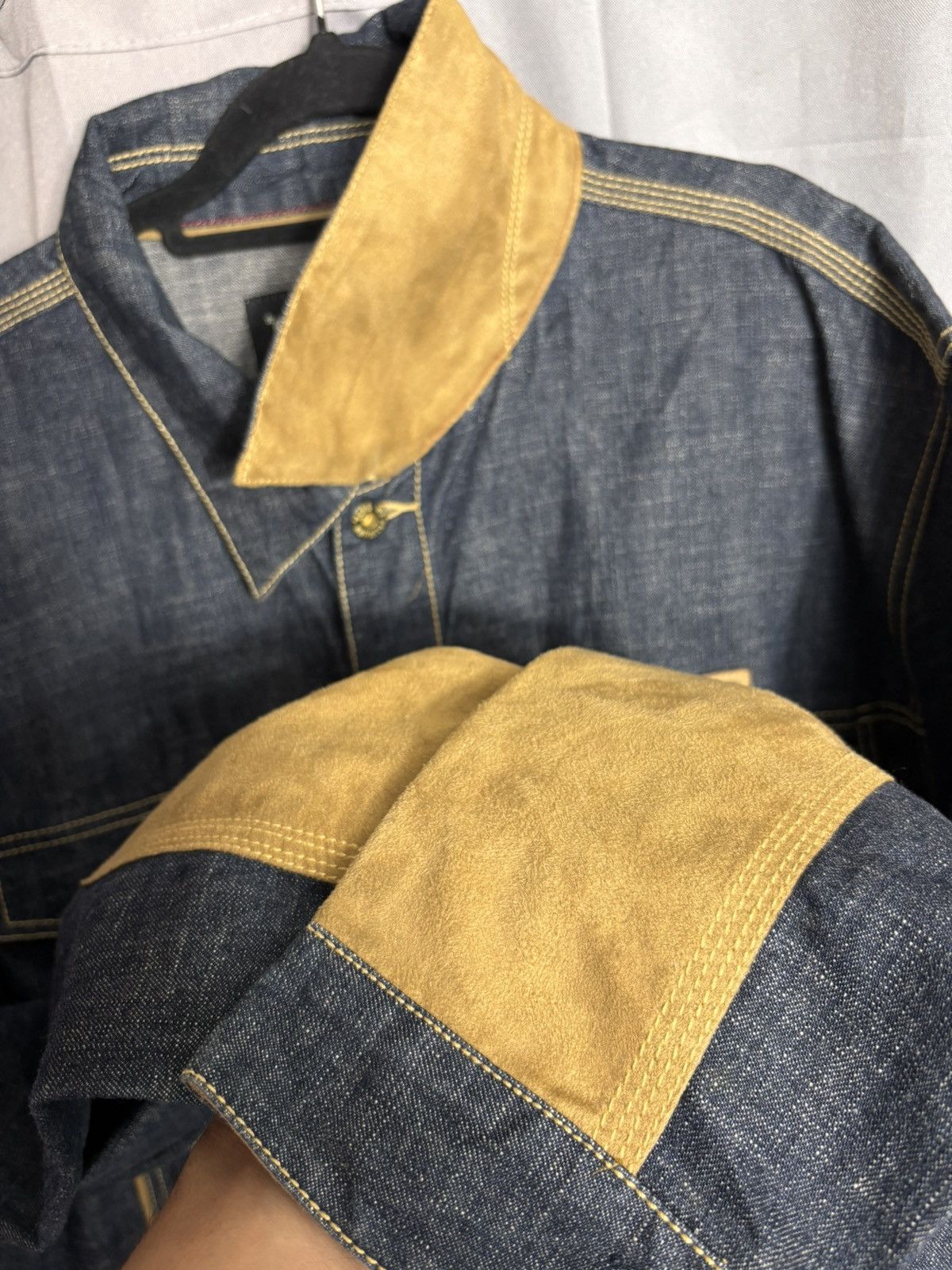 Vintage Ecko Unltd Denim Suede Accents Lightweight Jacket Size US XL / EU 56 / 4 - 5 Thumbnail