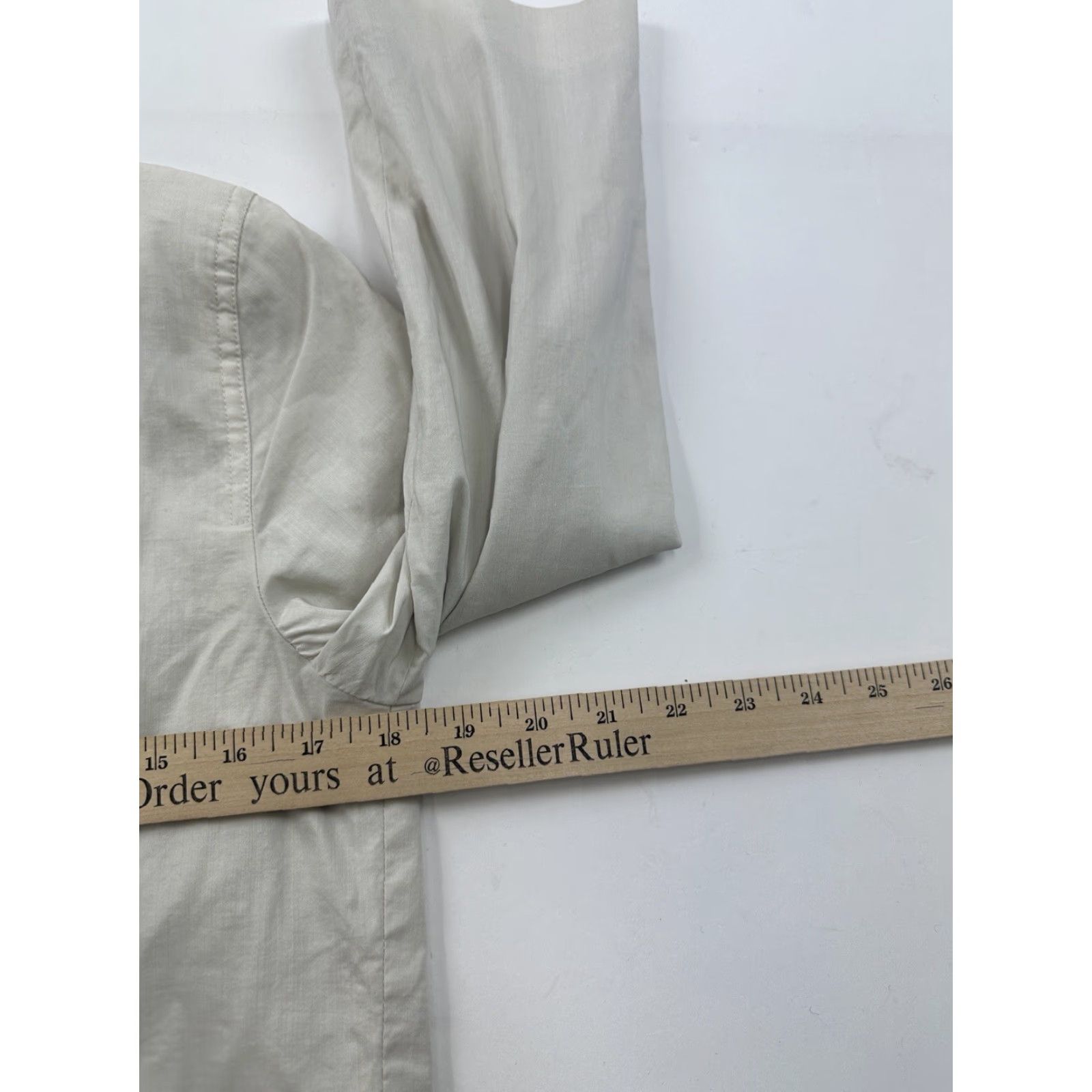 Eileen Fisher Eileen Fisher Jacket Womens Small Beige Polished Ramie Stretch Full Zip Coat Size S / US 4 / IT 40 - 8 Thumbnail