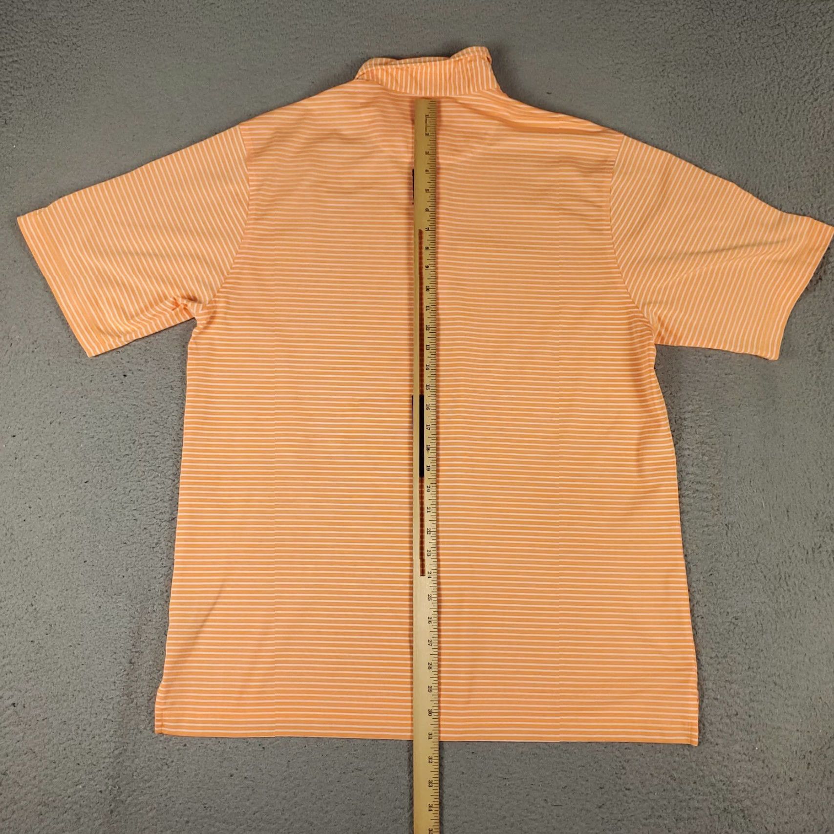 Vintage Donald Ross Polo Shirt Mens Large Orange Striped Golf Casual Short Sleeve Size US L / EU 52-54 / 3 - 4 Thumbnail