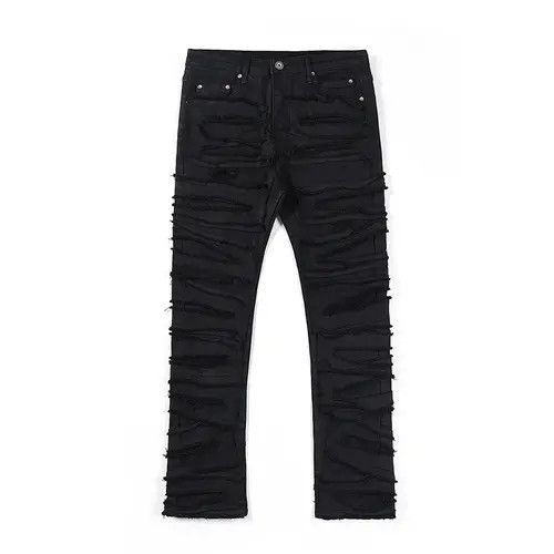 VIBE Black Color Hip Hop Loose Denim Trousers Vibe Style Size US 34 / EU 50 - 2 Thumbnail