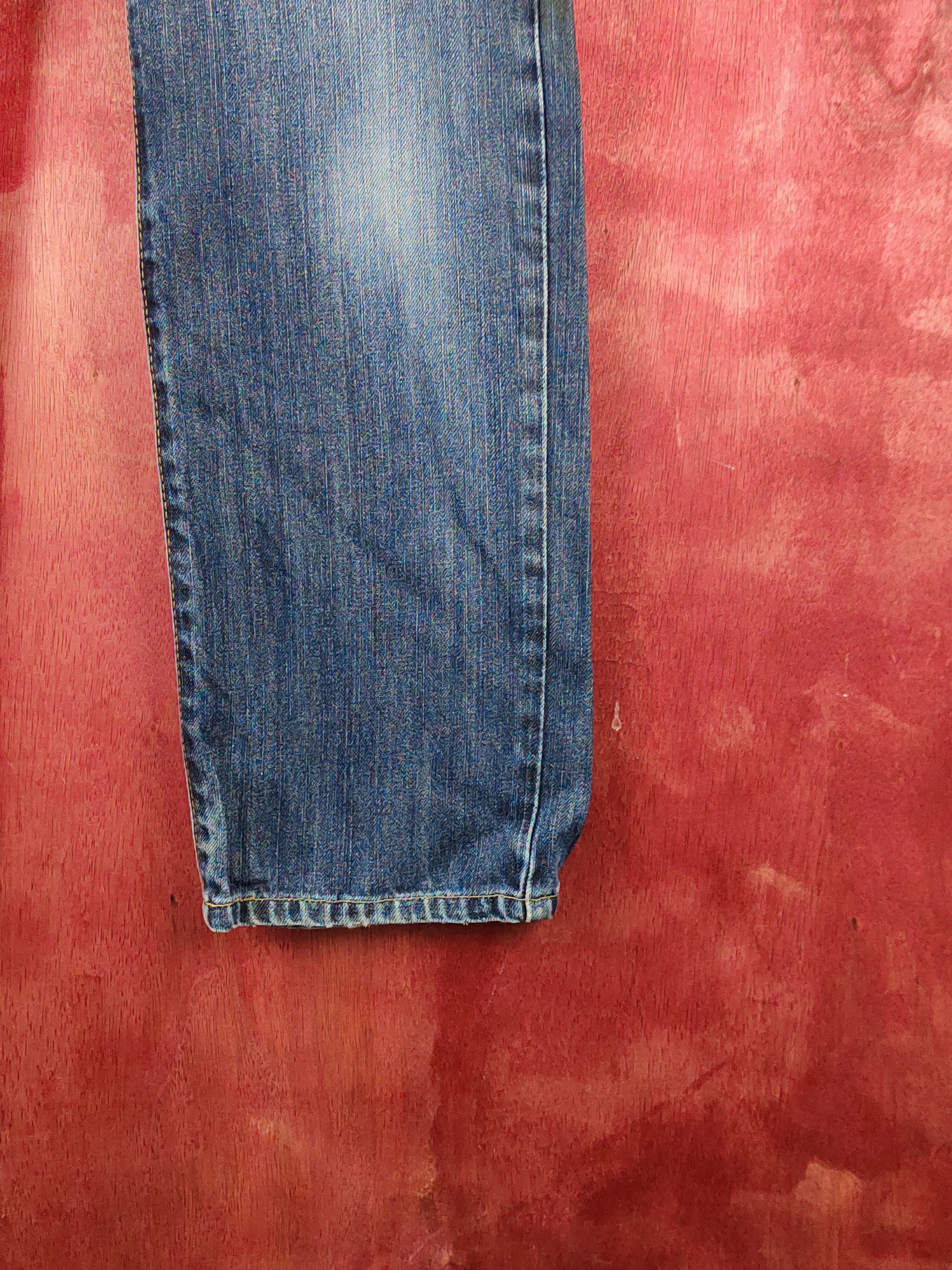 Edwin Edwin Dark Blue Faded Distressed Ripped Jeans #S1632 Size US 31 - 6 Thumbnail