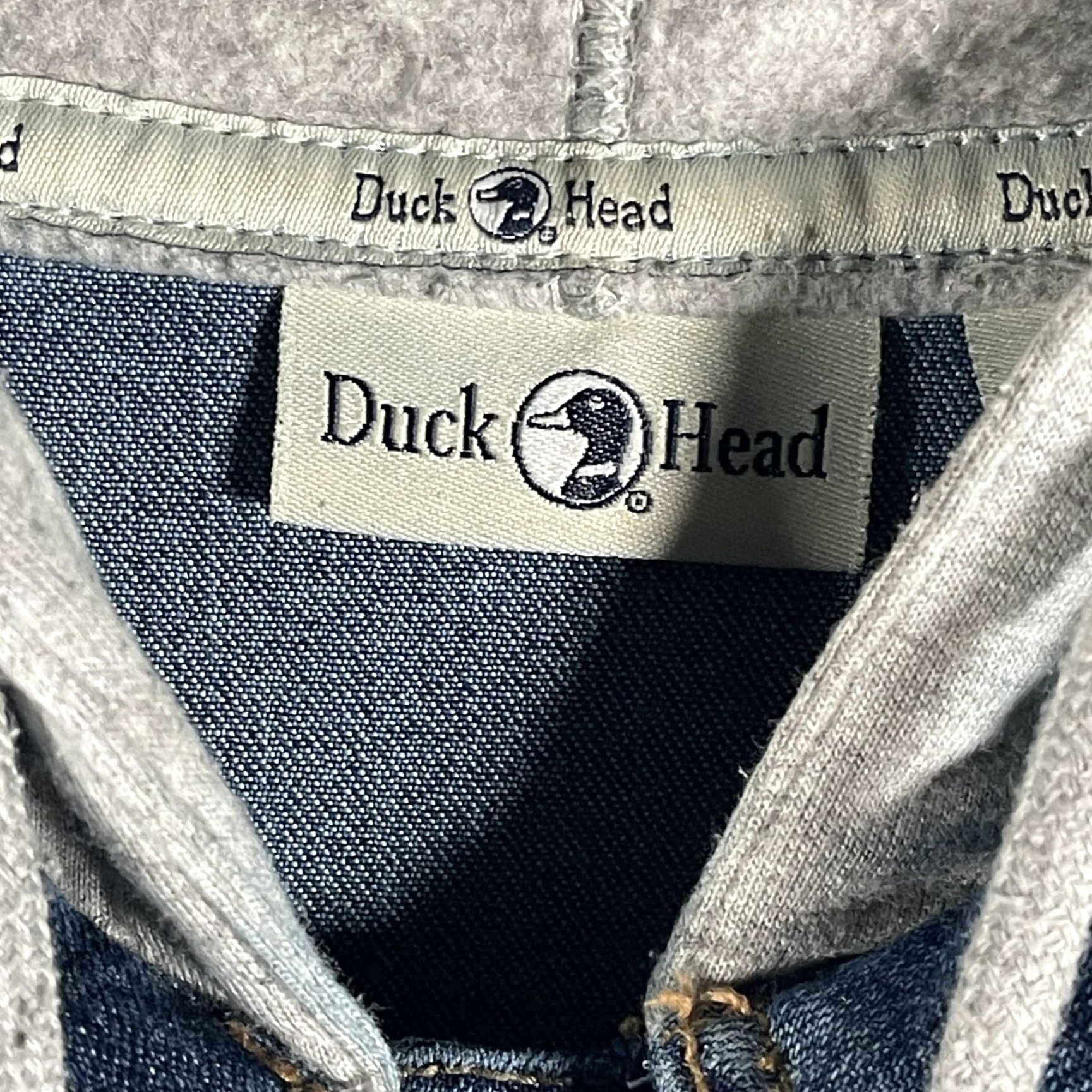 Vintage Duck Head Jacket Womens Small Blue Denim Hooded Trucker Jean Coat Casual Size 28" / US 6 / IT 42 - 3 Thumbnail