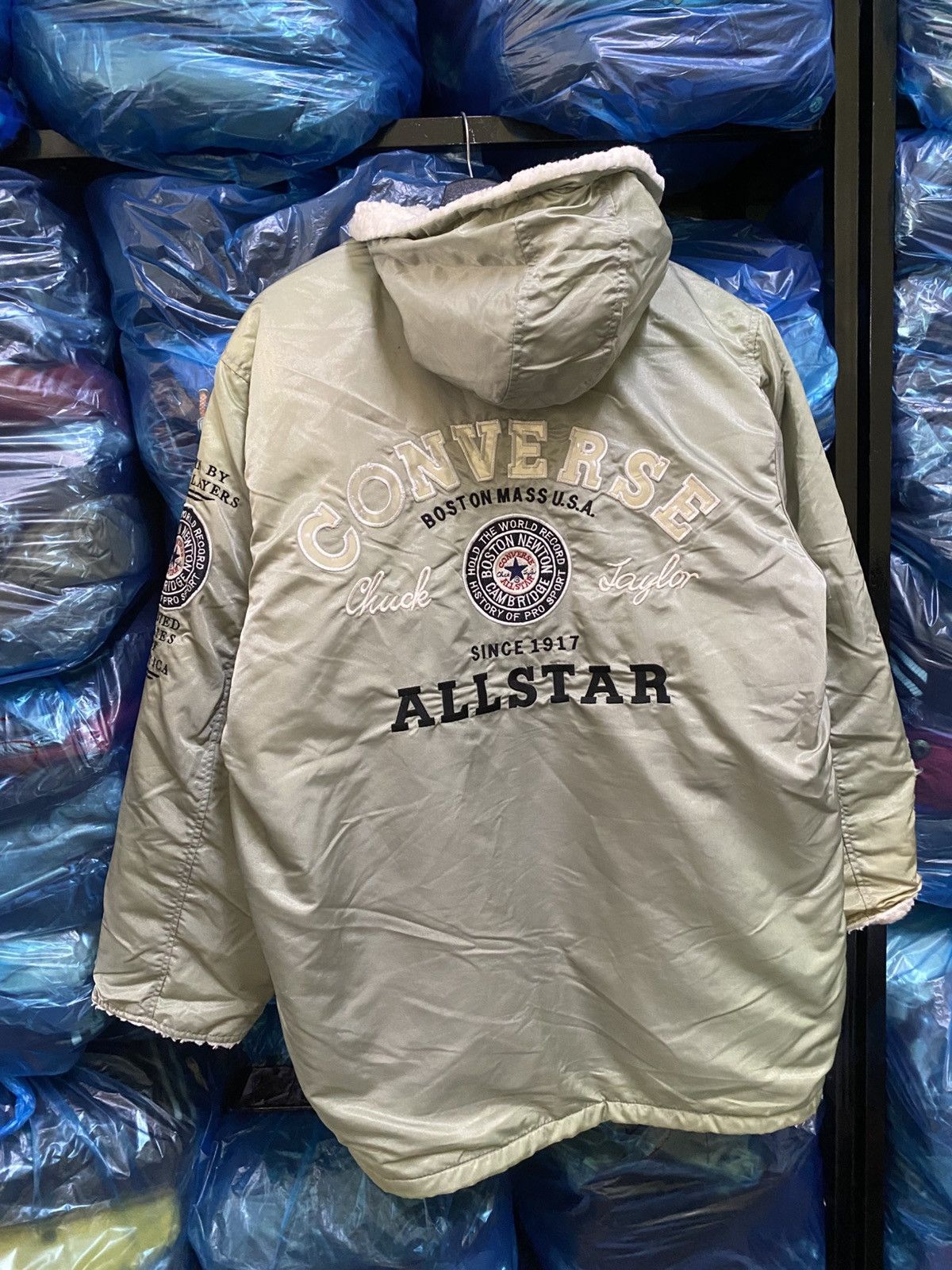 Converse Vintage Converse All Star Padded Parka Jacket Sherpa Lining Size US M / EU 48-50 / 2 - 13 Thumbnail