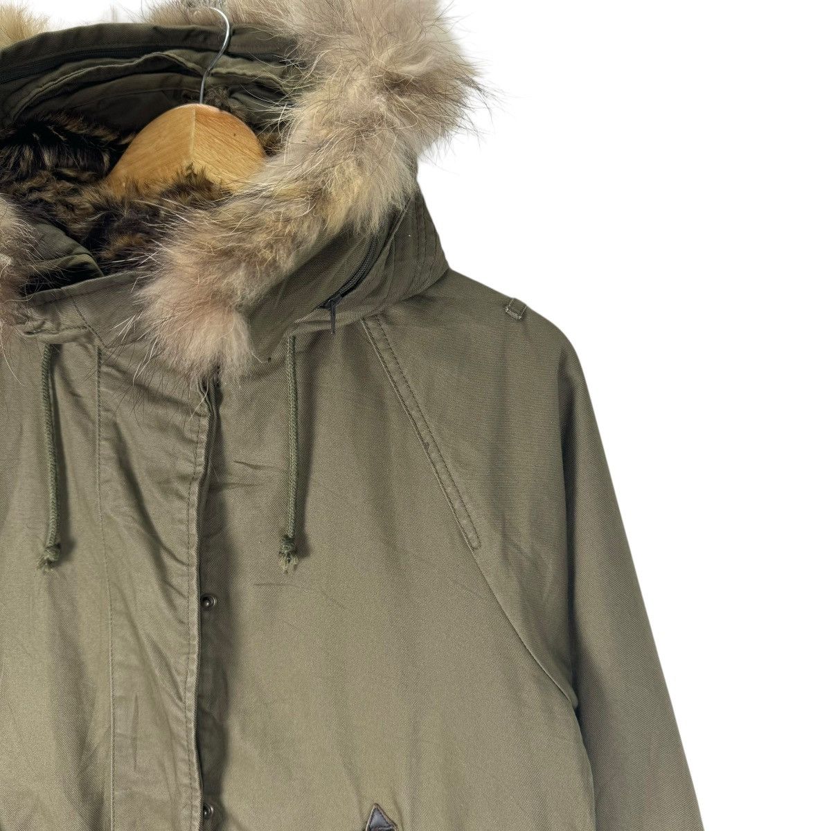 If Six Was Nine ☀️COEN FUR HOODIE FISHTAIL JACKET Size M / US 6-8 / IT 42-44 - 5 Thumbnail
