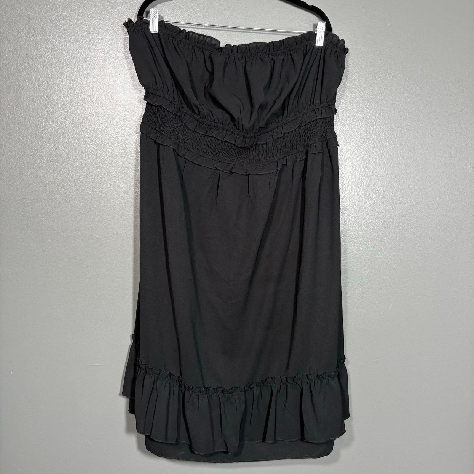 Other Grace Karin NWT Black Strapless Boho Peasant Dress - 2XL Size XXL / US 16-18 / IT 52-54 - 1 Thumbnail