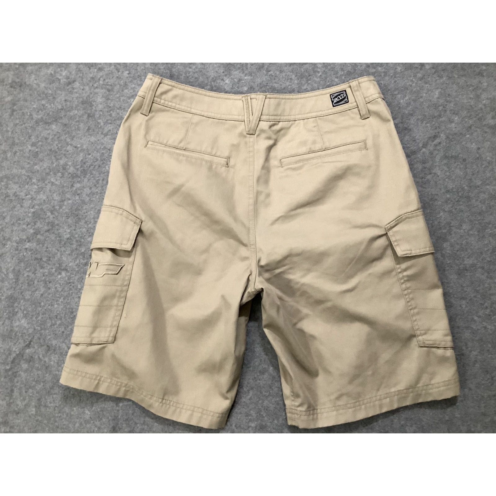 Toy Machine FMF Flying Machine Factory Beige Mens Cargo Shorts 32x9 Inseam 9in Regular Fit Cotton Polyester Denim Logo Pockets Casual Men Size US 32 / EU 48 - 7 Thumbnail