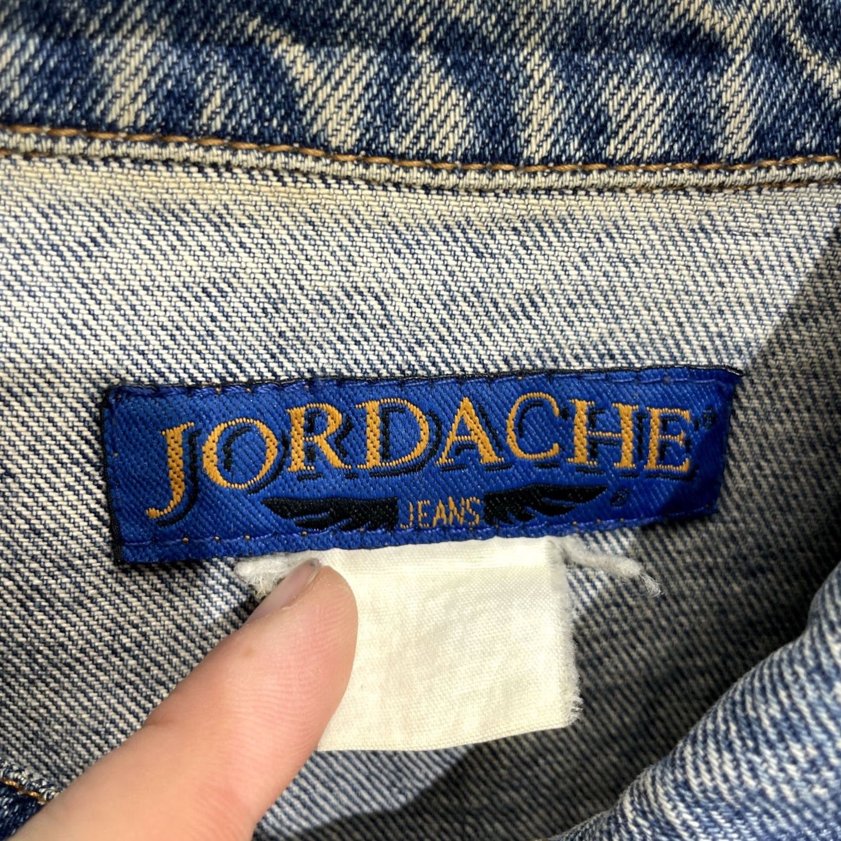 Jordache VINTAGE Jordache Blue Jean Denim Jacket Basic Cropped Women's M Distressed Size 32" / US 10 / IT 46 - 2 Thumbnail