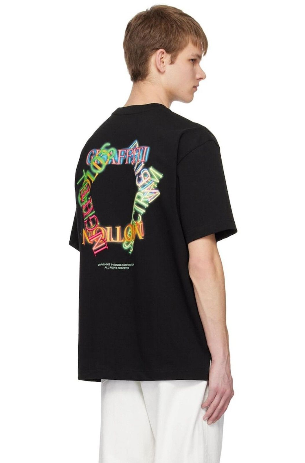 Wooyoungmi !DS! SS23 Solid Homme Graffity Back Logo Black T-Shirt Size US M / EU 48-50 / 2 - 1 Thumbnail