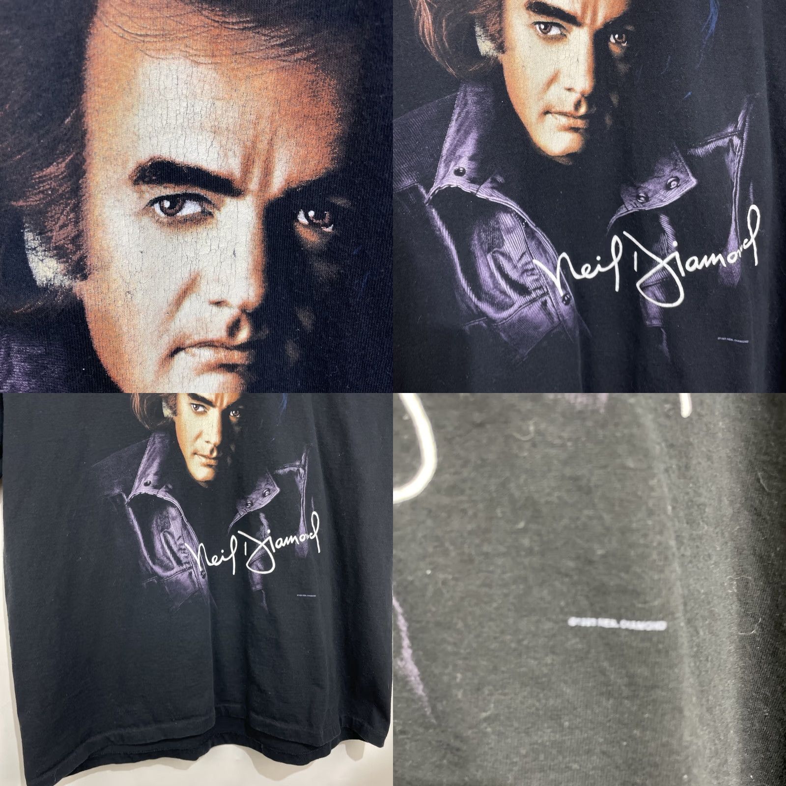 Vintage VINTAGE Neil Diamond U.S. Tour 1996 Short Sleeve T-Shirt Mens 2XL Black AllSport Graphic Tee 1990s Mens Size US XXL / EU 58 / 5 - 8 Thumbnail
