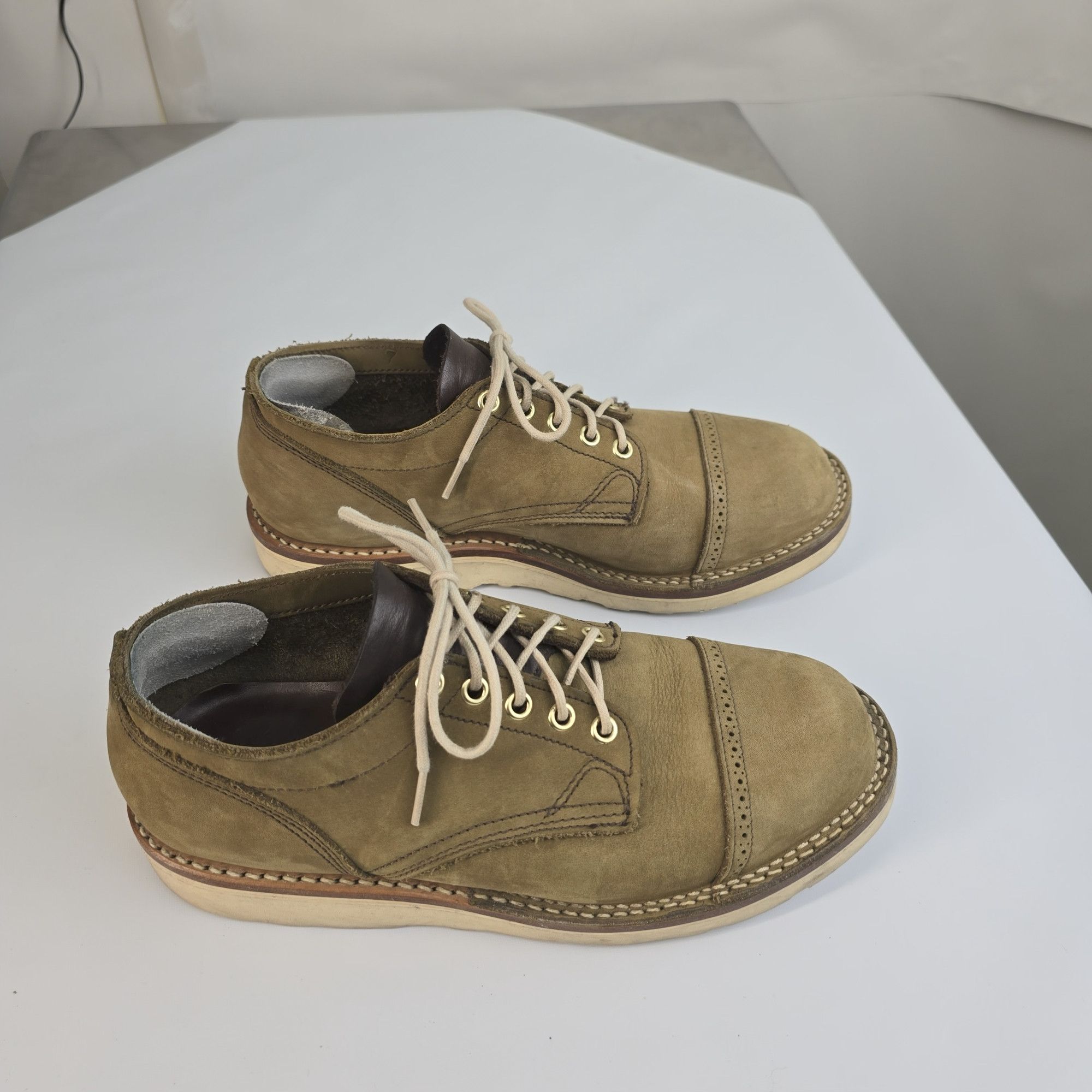 Viberg VIBERG BOOTS Oxford Shoes Olive brogued nubuck Christy sole Size US 7.5 / EU 40-41 - 5 Thumbnail