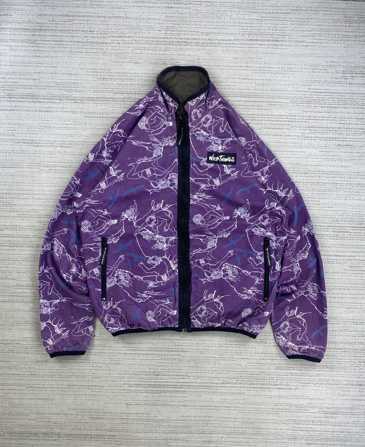 Vintage Wild Things Full Printed Reversible Zipper Jacket