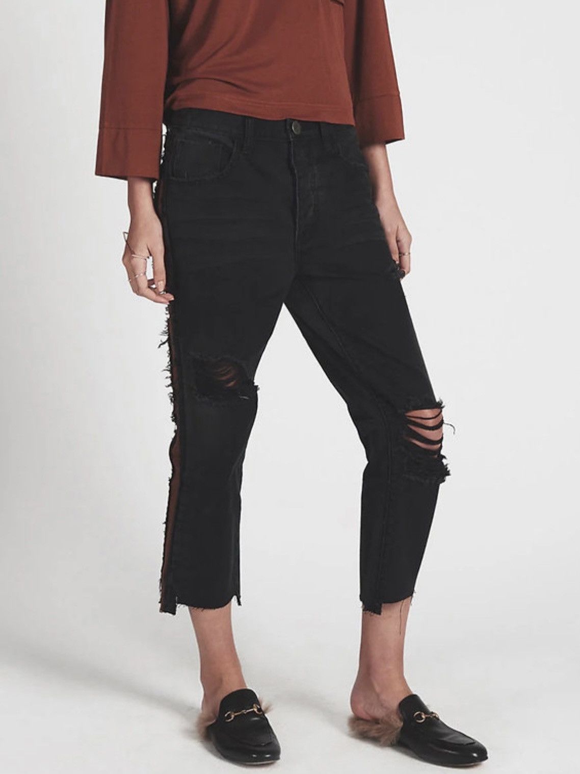 One Teaspoon One Teaspoon Hooligans Low Waist Relaxed Straight Leg Denim Size 26" / US 2 / IT 38 - 3 Thumbnail