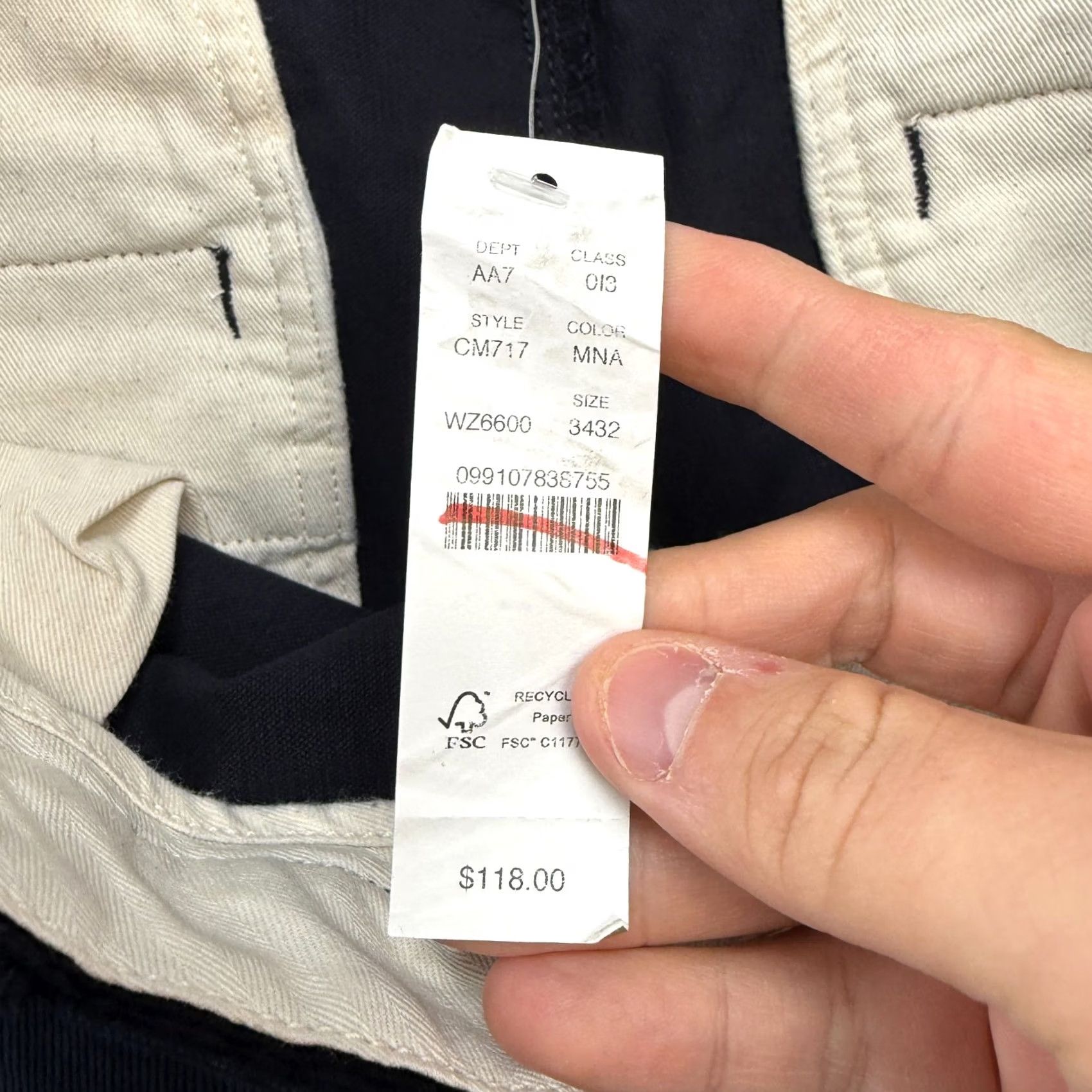 J.Crew J.CREW Pants Mens 34x32 Navy Blue Corduroy Straight Trouser Preppy Chino Wearable Size 34 Mens Regular Blue Navy Size US 34 / EU 50 - 3 Thumbnail