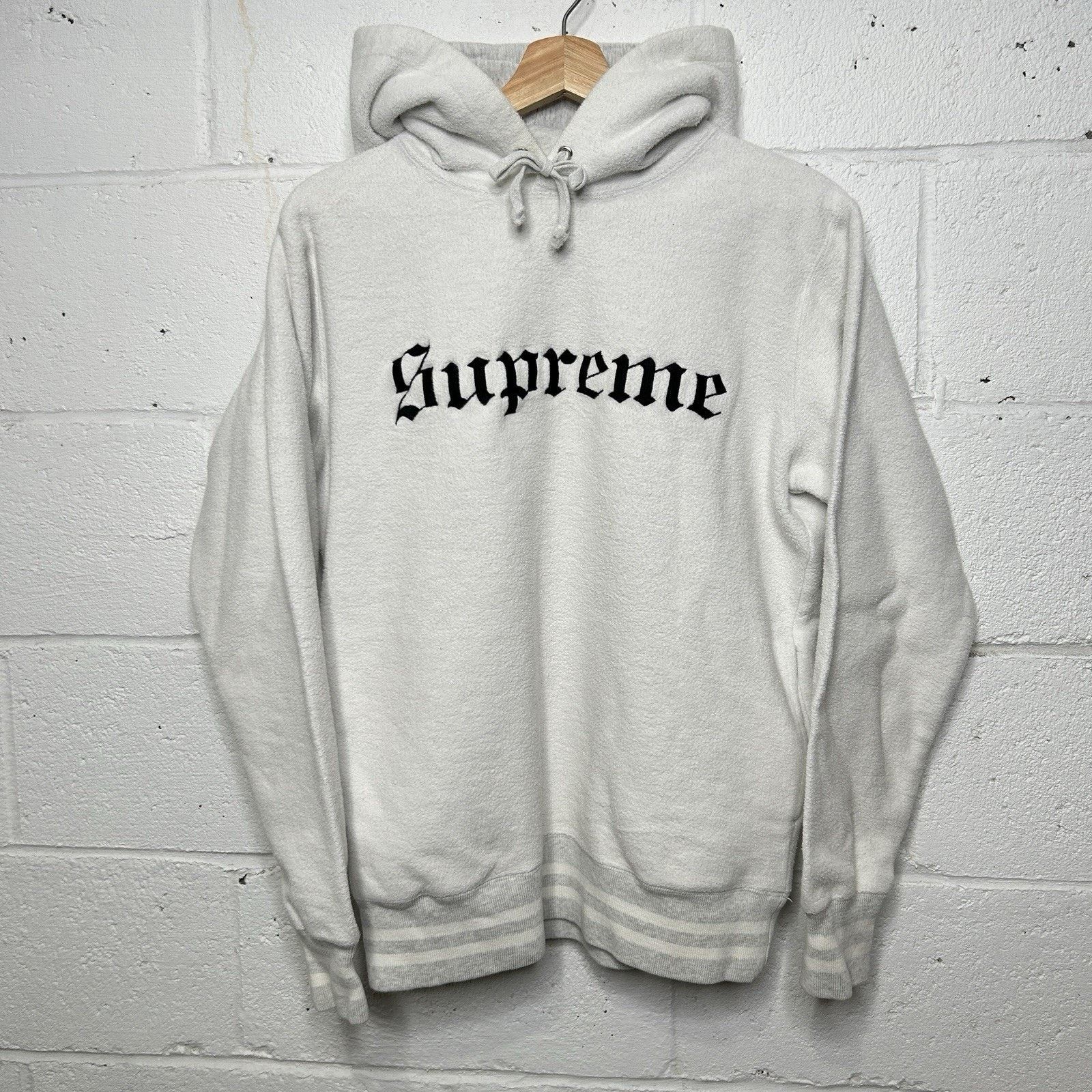 Supreme Supreme Reverse Fleece Hooded Sweatshirt “Ash Grey” FW16 Size US S / EU 44-46 / 1 - 1 Thumbnail