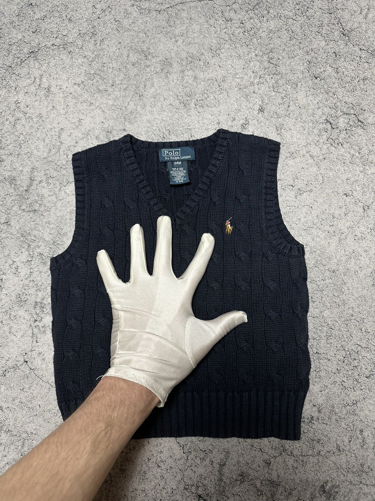 Polo Ralph Lauren Vintage Polo Ralph Lauren Kids Cable Knit Vest 24m 2y Size US XXS / EU 40 - 9 Thumbnail