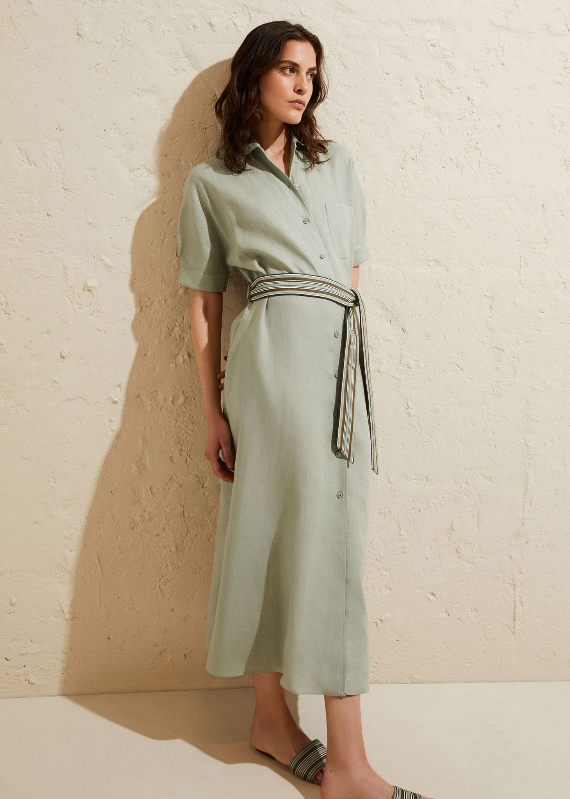 image of Loro Piana O1Srvl11E0424 Dress In Grey, Women's (Size Medium)