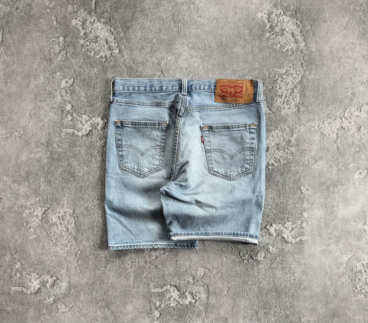 Levi's Levi’s 501 W30 denim blue shorts 🩳 casual Levis Size US 30 / EU 46 - 1 Thumbnail