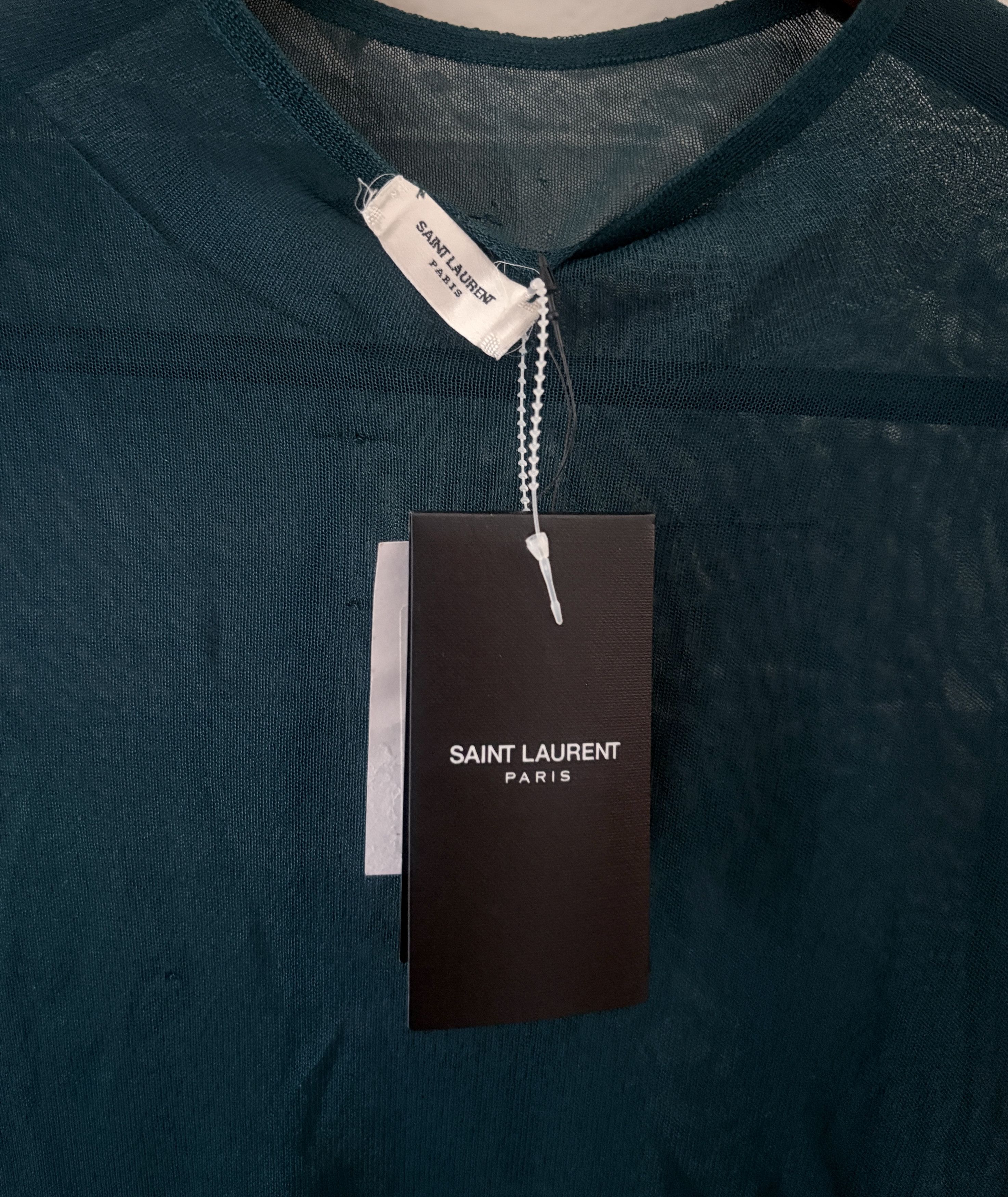 Saint Laurent Paris BNWT Saint Laurent Women's “Second Skin” Sheer Silk Top Size S / US 4 / IT 40 - 6 Thumbnail
