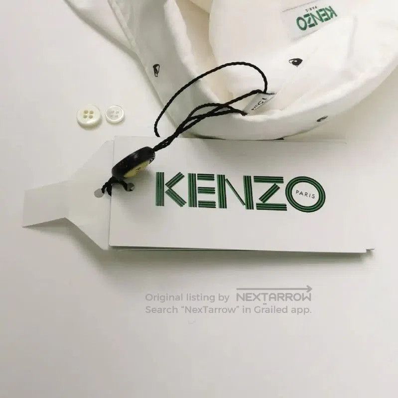 Kenzo KENZO White Cotton Long Sleeve Shirt . Size US L / EU 52-54 / 3 - 4 Thumbnail