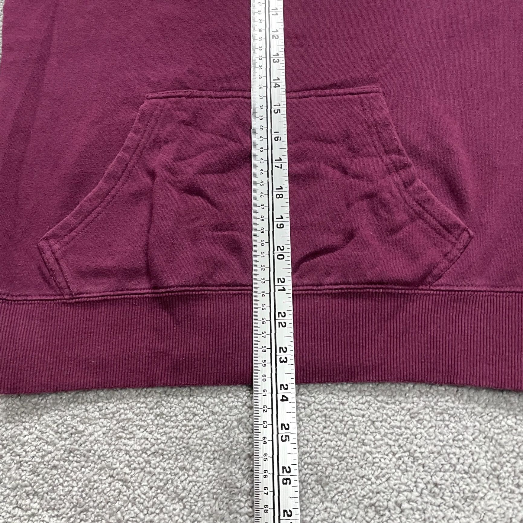 Cotton On Cotton On Pullover Hoodie Sweatshirt Unisex XS Maroon Fleece Drawstring Casual Hooded Pockets All Seasons Lightweight Breathable Zip Logo Size XS / US 0-2 / IT 36-38 - 7 Thumbnail