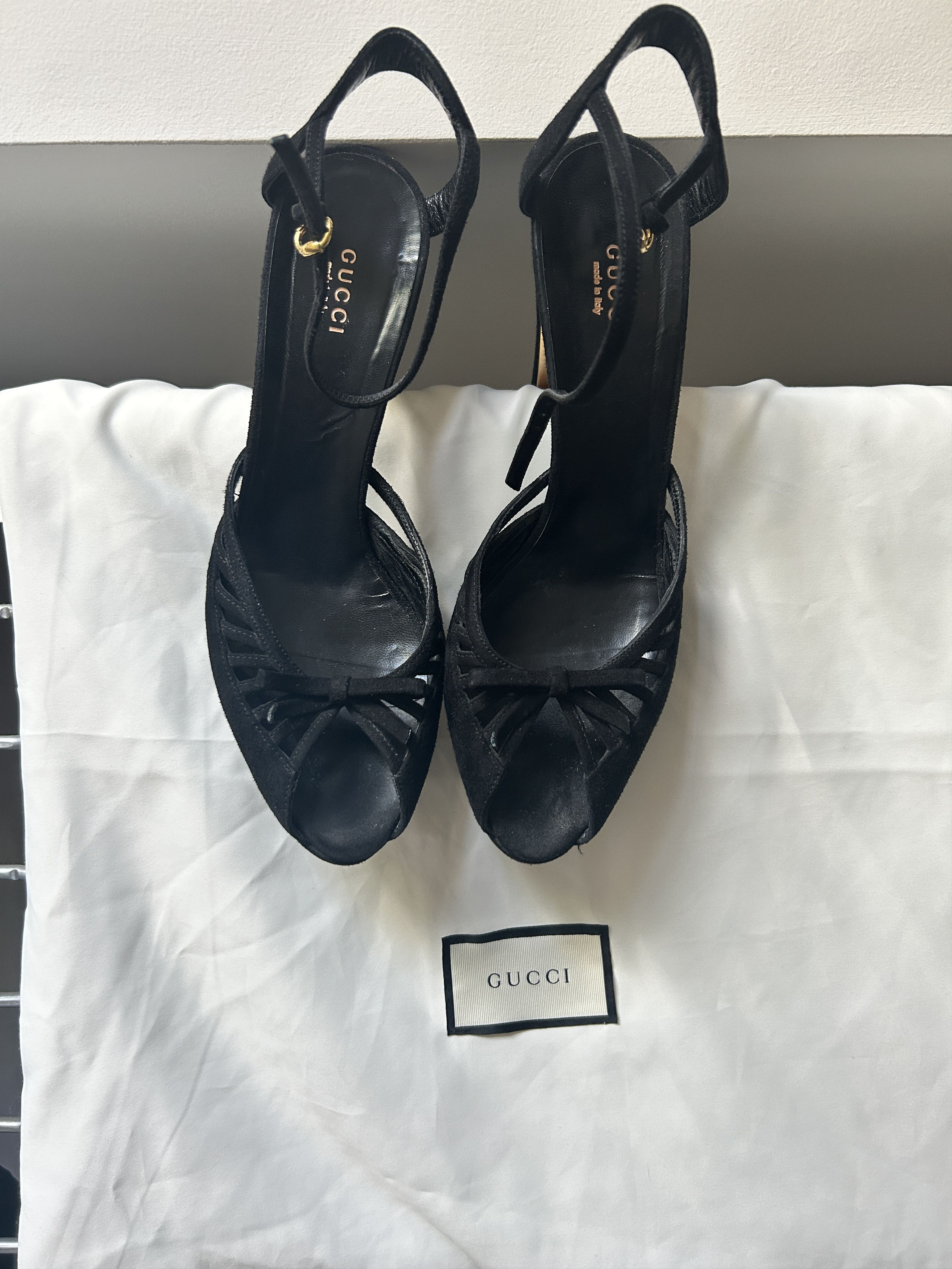 Gucci Gucci Suede Bow Accents D'Orsay Pumps Size US 9.5 / IT 39.5 - 3 Thumbnail