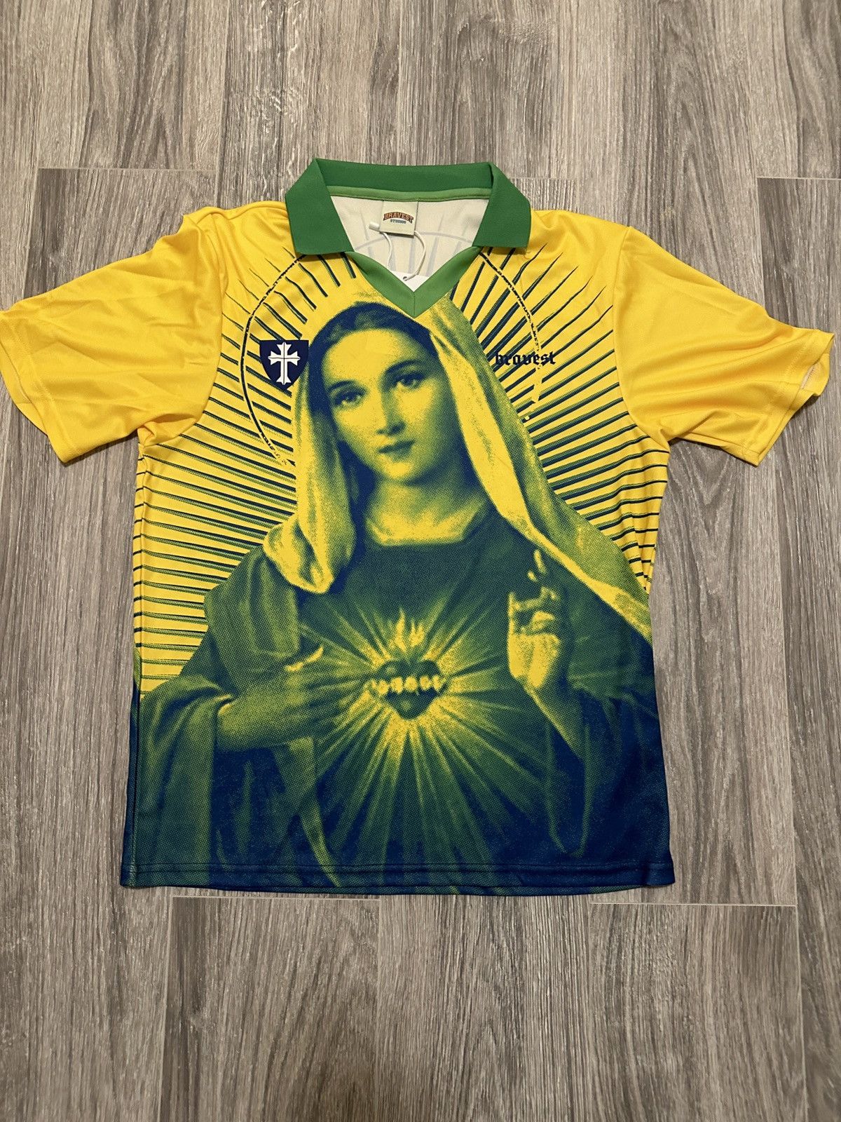 トップス BRAVEST STUDIO green mary jersey v2 Bravest Studios 24SSMSJYE Mother Mary Mens Jersey - Yellow