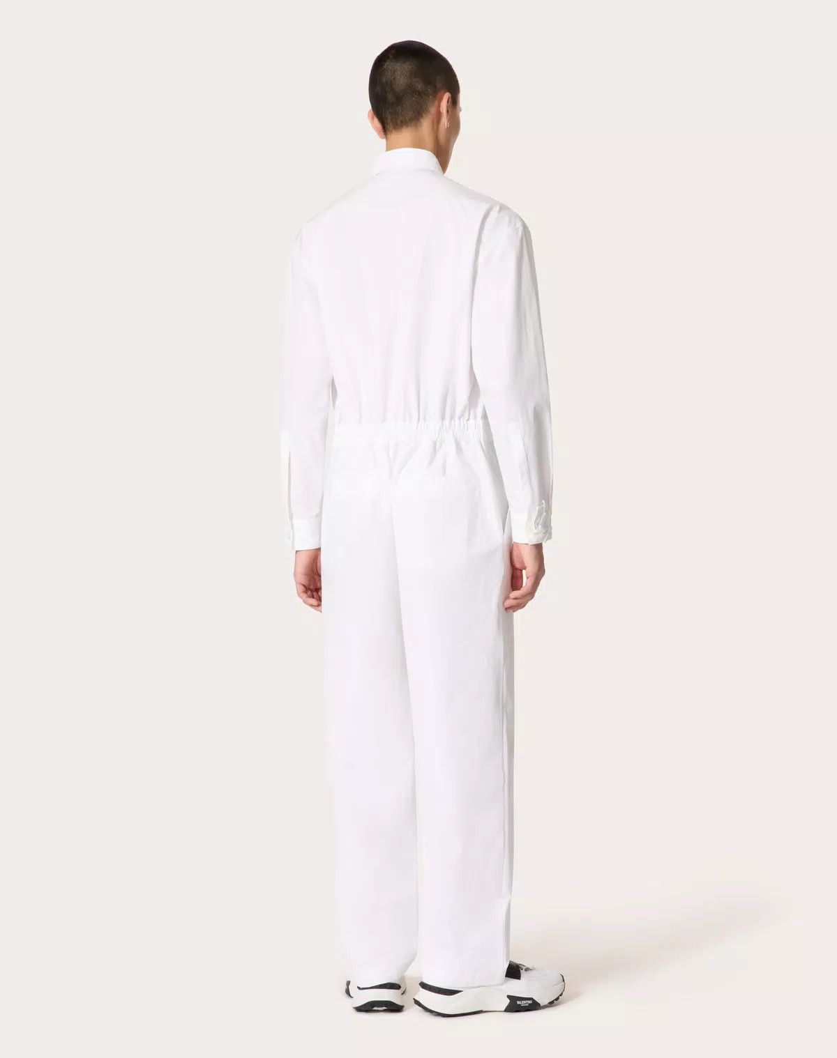 Valentino oc11z0725 Cotton Poplin Jumpsuit in White Size US 28 / EU 44 - 5 Thumbnail