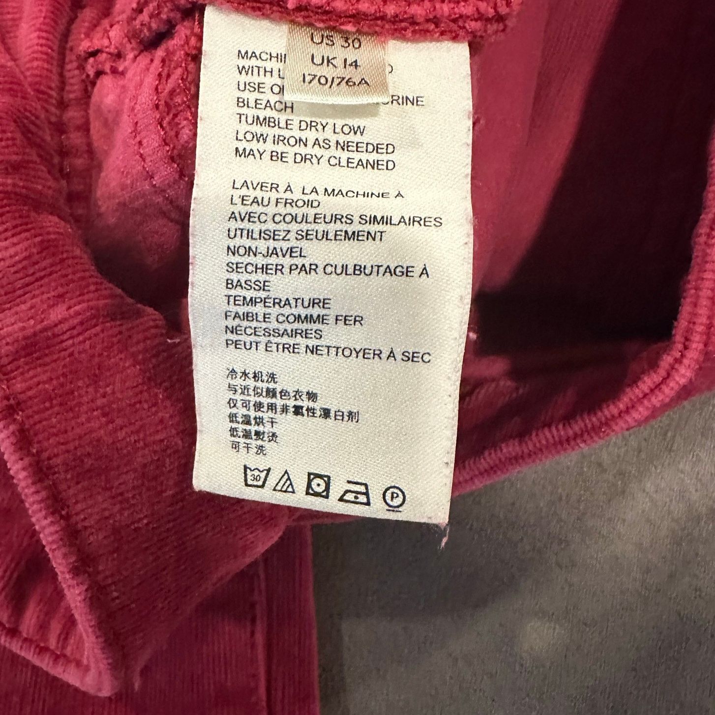 Anthropologie Pilco Anthropologie Patch Pocket Cords Corduroy Pants 30 Red Size 30" / US 8 / IT 44 - 8 Thumbnail