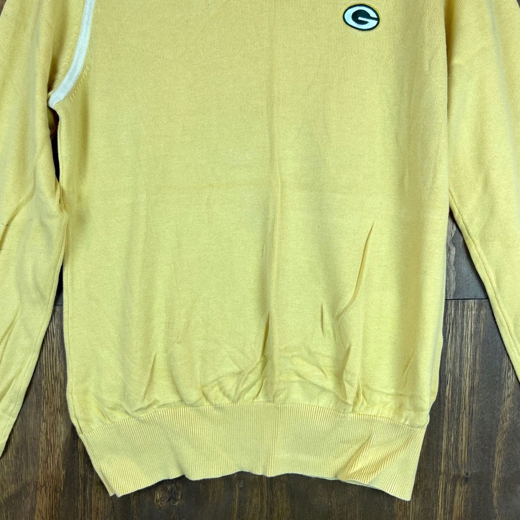Cutter & Buck Cutter Buck Mens Sweatshirt Yellow Green Bay Packers Crew Neck Athletic Large, 2XL Size US L / EU 52-54 / 3 - 4 Thumbnail