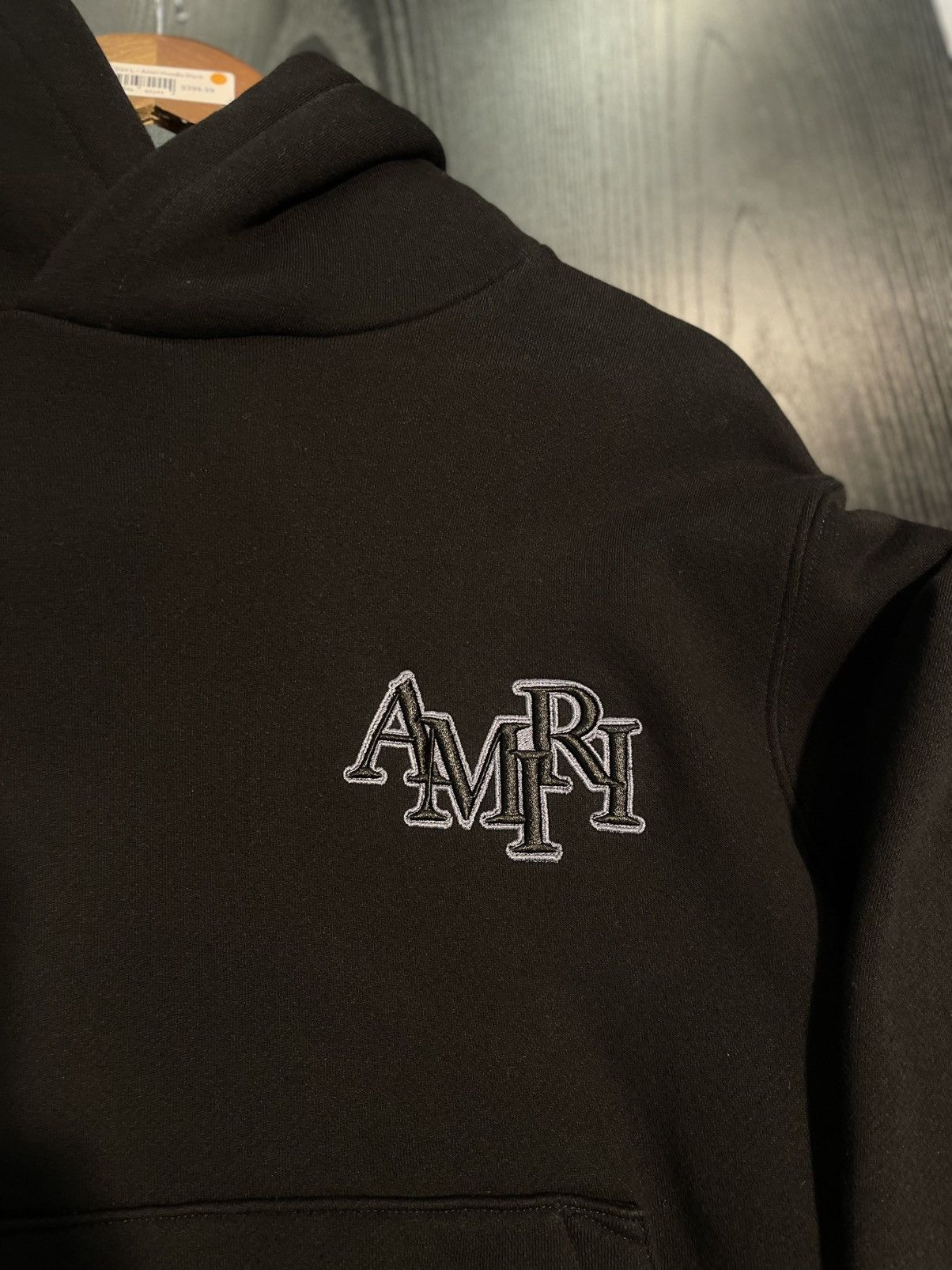 Amiri Size L - Amiri Appliqué Logo Hoodie in Black Size US L / EU 52-54 / 3 - 4 Thumbnail