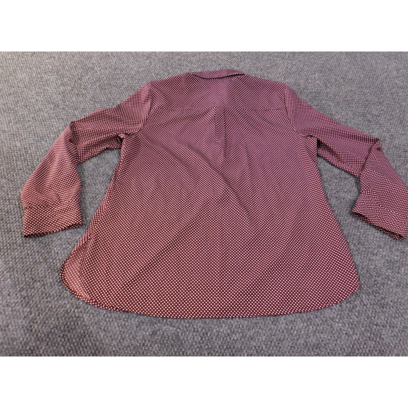 Vintage Ann Taylor Top Large Red Dots Polka Dot Casual Polyester Button-Up Womens L Shirt Size L / US 10 / IT 46 - 7 Thumbnail