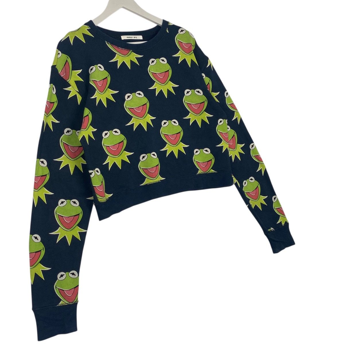 Other Vintage Monkey Bite Kermet the Frog Cropped Sweatshirt Size US S / EU 44-46 / 1 - 3 Thumbnail