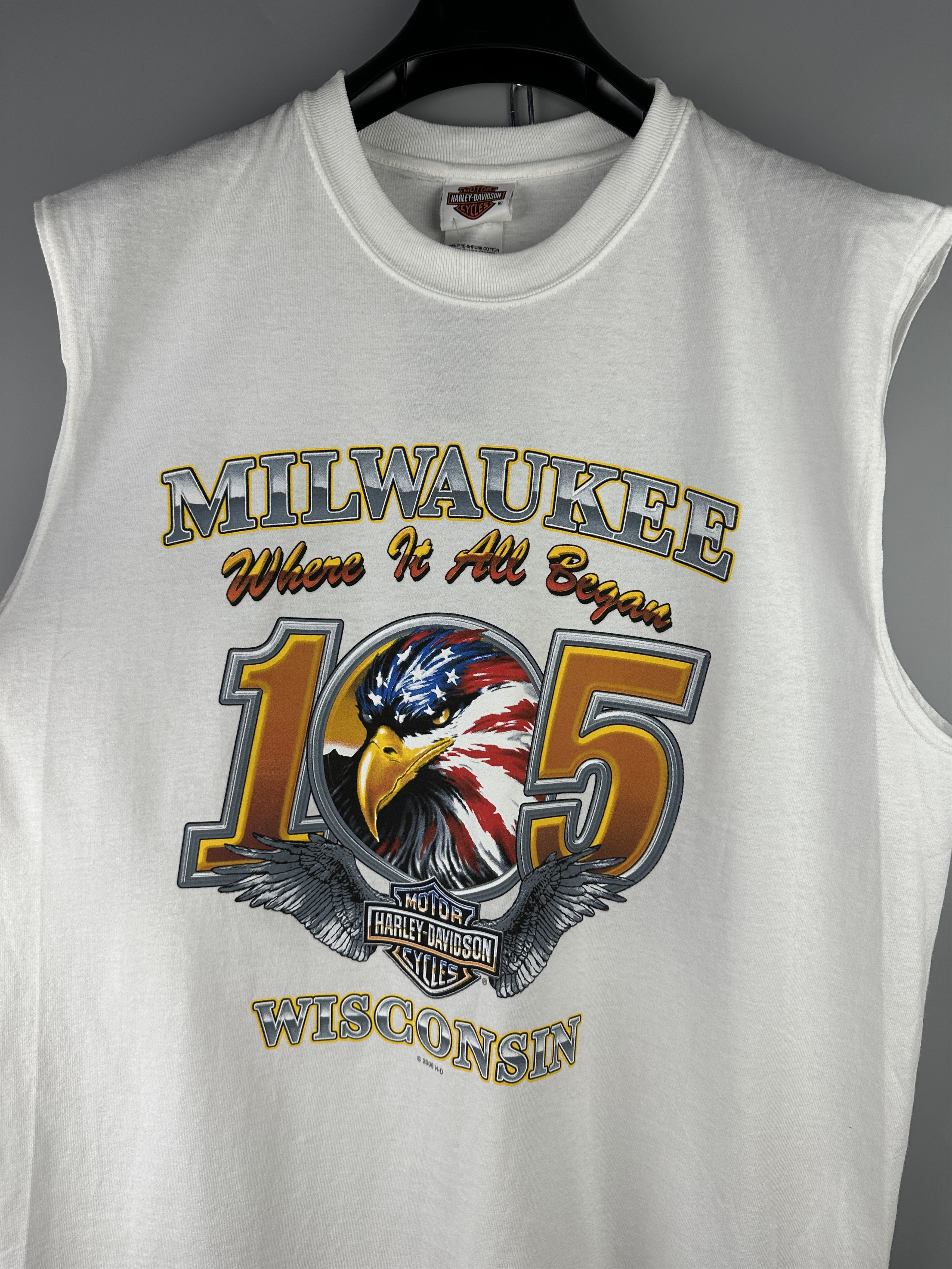 Harley Davidson × Vintage NEW Vtg 2006 Harley Davidson Big Logo Vest Top Size US L / EU 52-54 / 3 - 7 Thumbnail