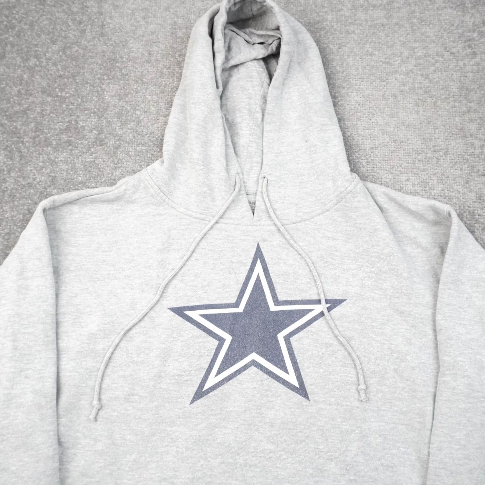 NFL NFL Pro Line Dallas Cowboys Mens Large Gray Long Sleeve Drawstring Hoodie Size US L / EU 52-54 / 3 - 6 Thumbnail